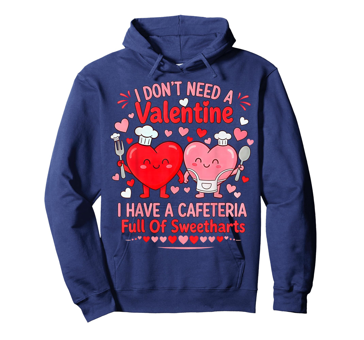 Funny Lunch Lady Valentine's Day Life School Cafeteria Lover T-Shirt