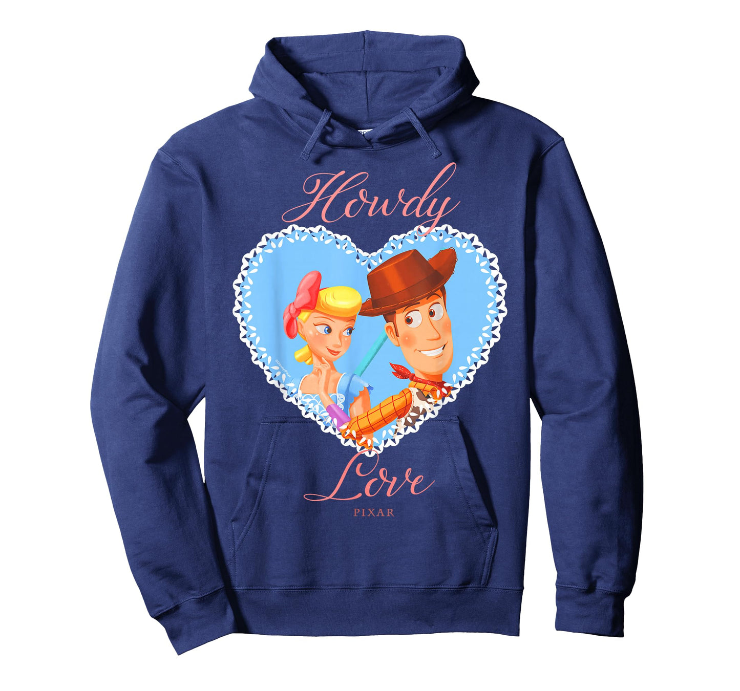Disney Pixar Toy Story Woody & Bo Peep Howdy Love Heart T-Shirt