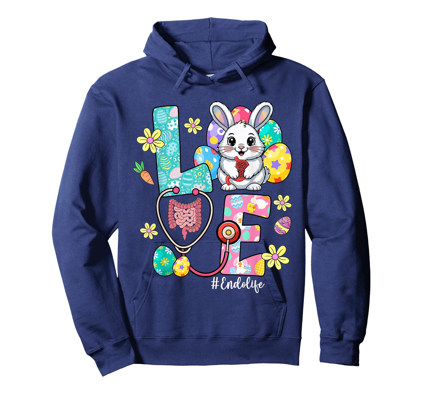 Love Endo Life Endo Nurse Bunny Stethoscope Easter T-Shirt