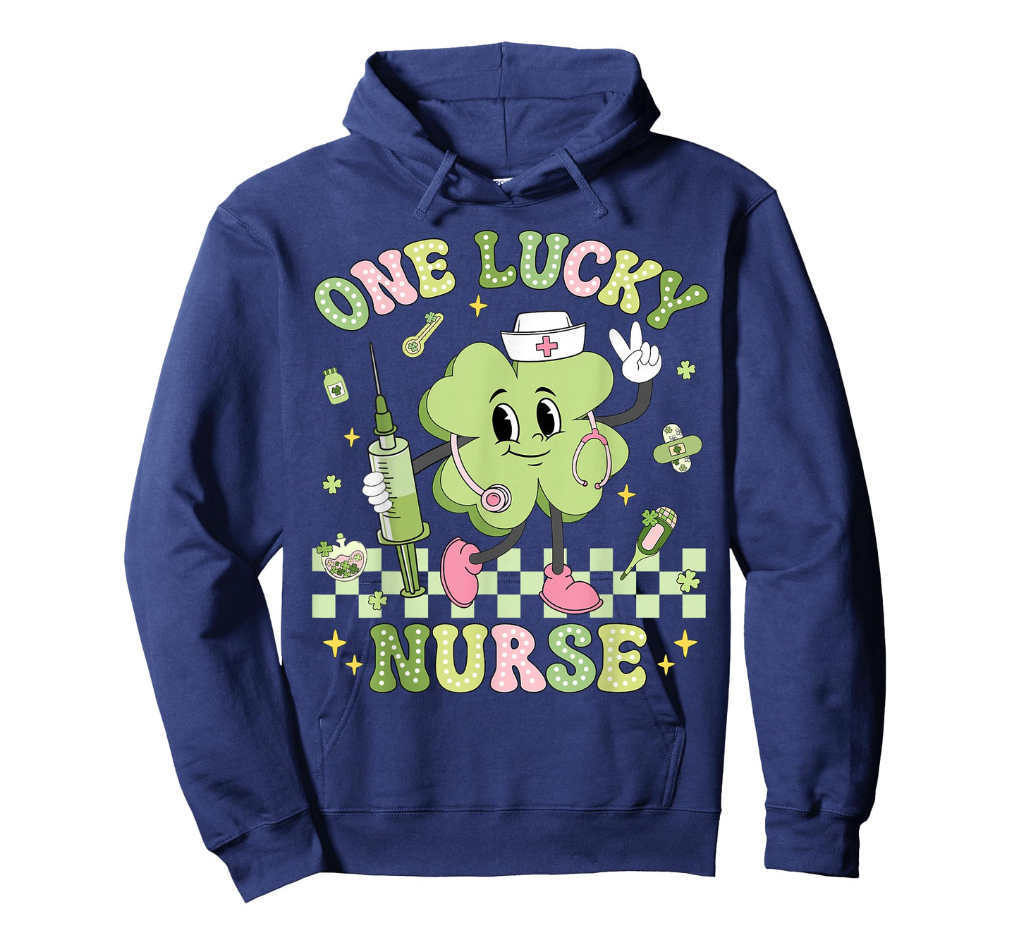 One Lucky Nurse St Patrick's Day Shamrock Irish Women Girl T-Shirt