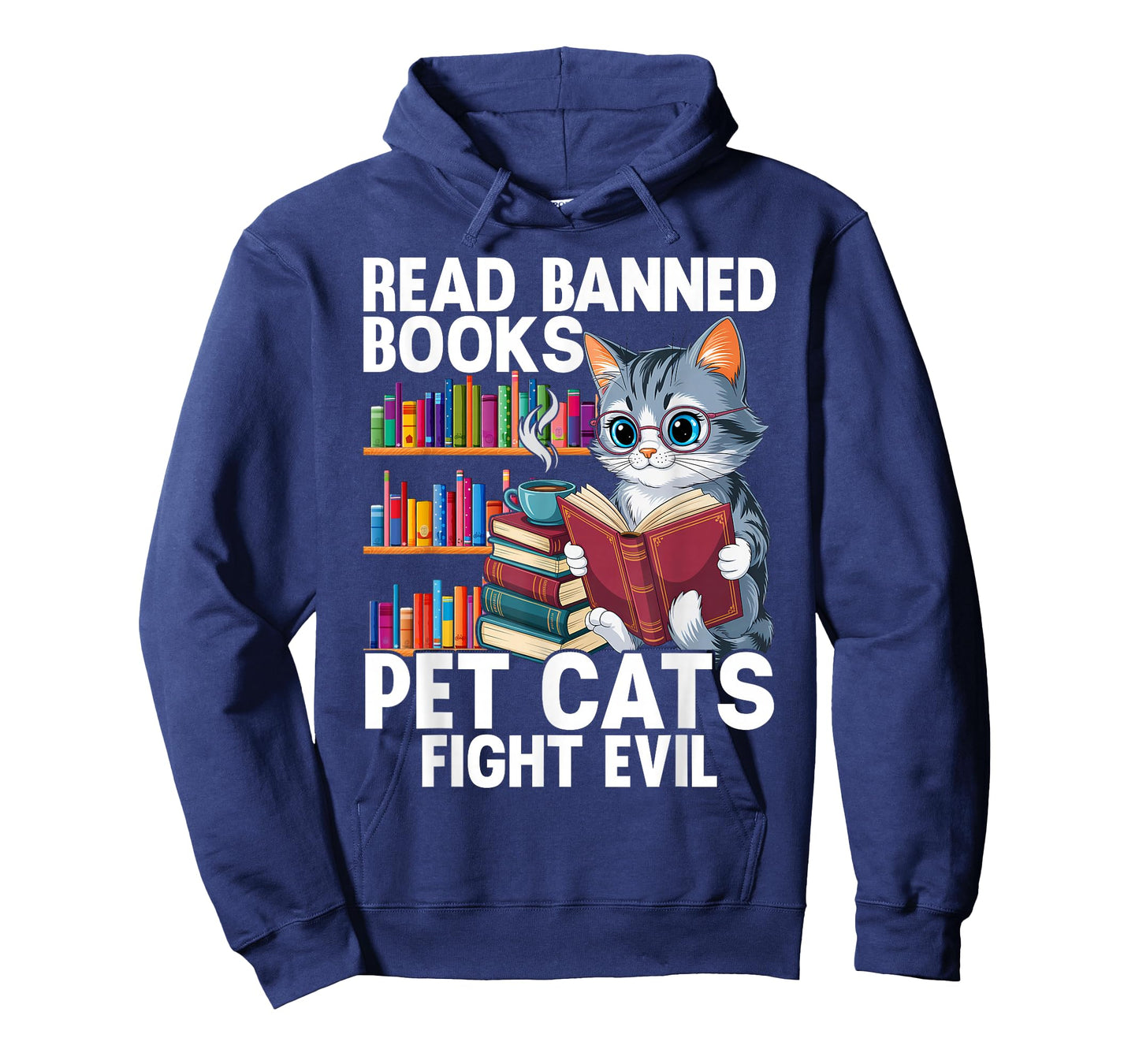 Pet Cats Fight Evil Read Banned Books T-Shirt