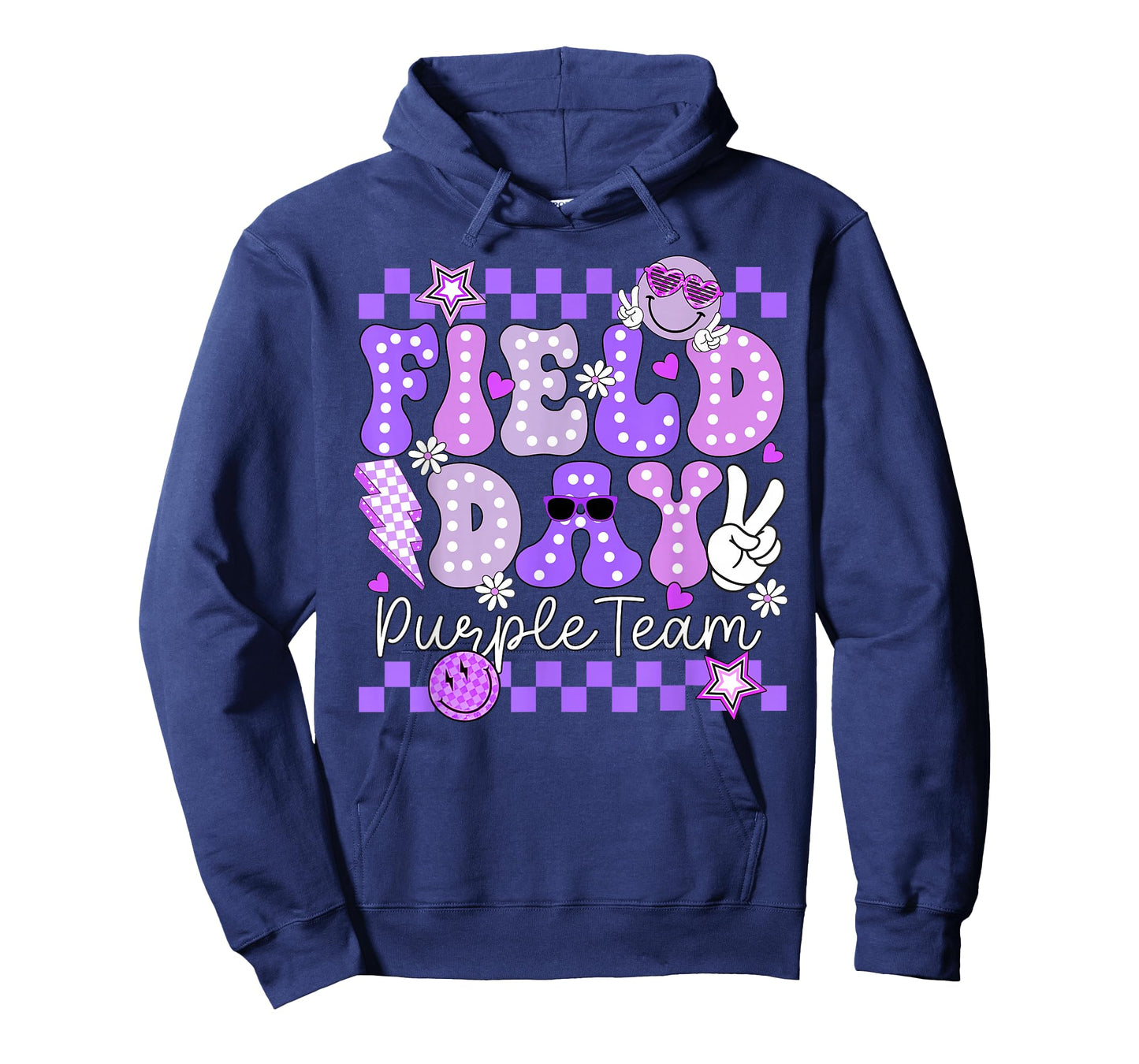 Funny Field Day Purple Team Field Trip Matching Teacher Kids T-Shirt