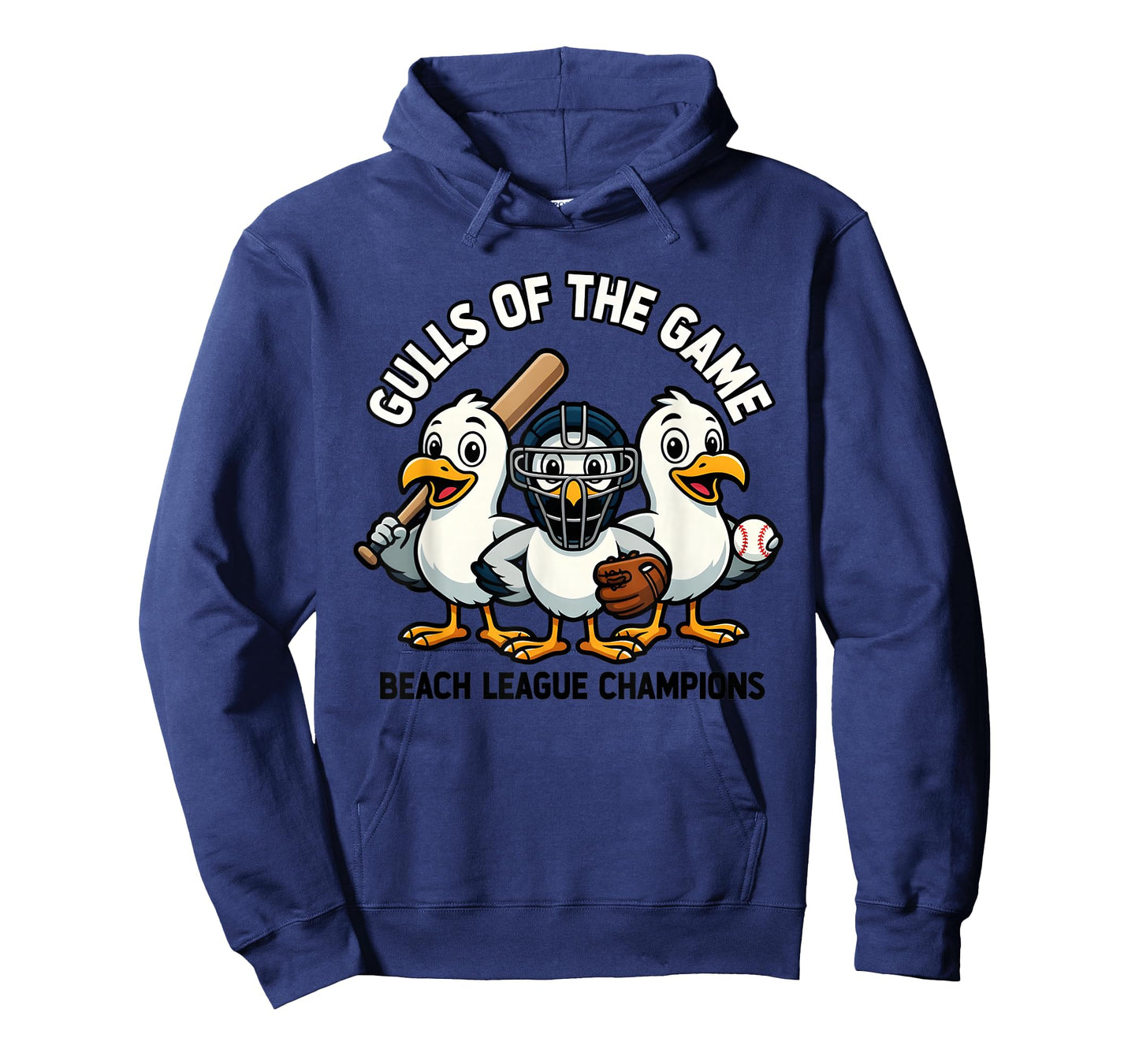 Baseball Seagull Cartoon Beach League Kids Tee T-Shirt