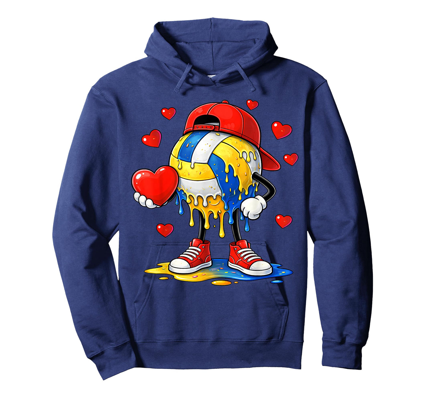 Valentine Volleyball Heart Drip Sport Valentines Day Boys T-Shirt