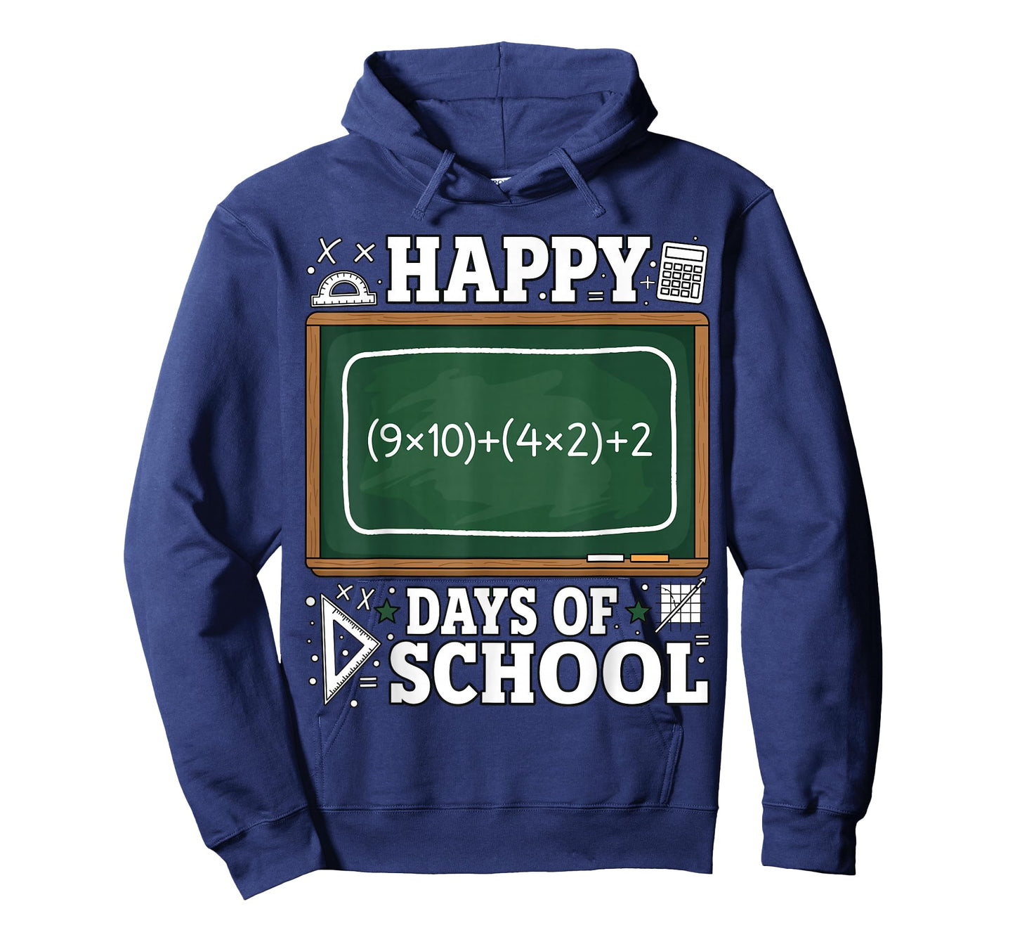 Math Equation Happy 100 Days of School Teacher Kids Funny T-Shirt