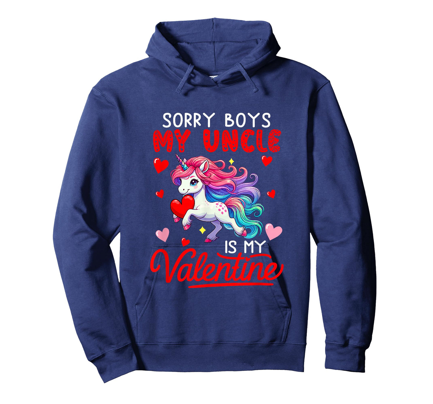 Sorry Uncle is My Valentine Funny Joke Boys Cute Unicorn T-Shirt