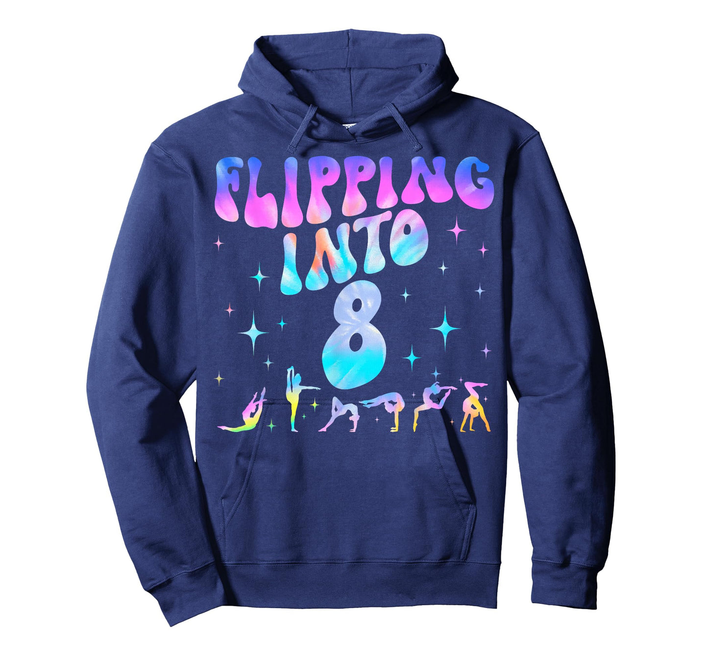 Flipping Into 8th Birthday Gymnastic 8 Years Old Girl Party T-Shirt