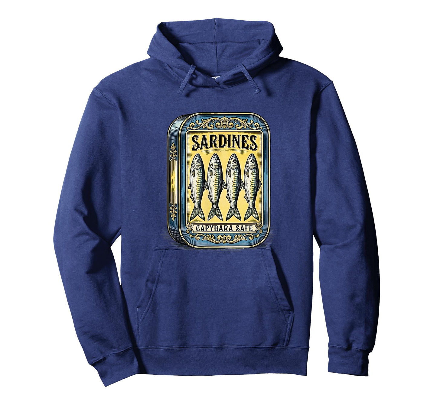 Sardines Vintage Retro Canned Fish Parody Fun Capybara Safe T-Shirt