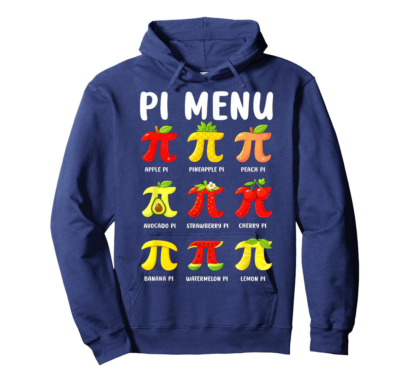 Pi Menu Pi Day 3.14 Funny Fruit Pie Menu Teachers Math Lover T-Shirt
