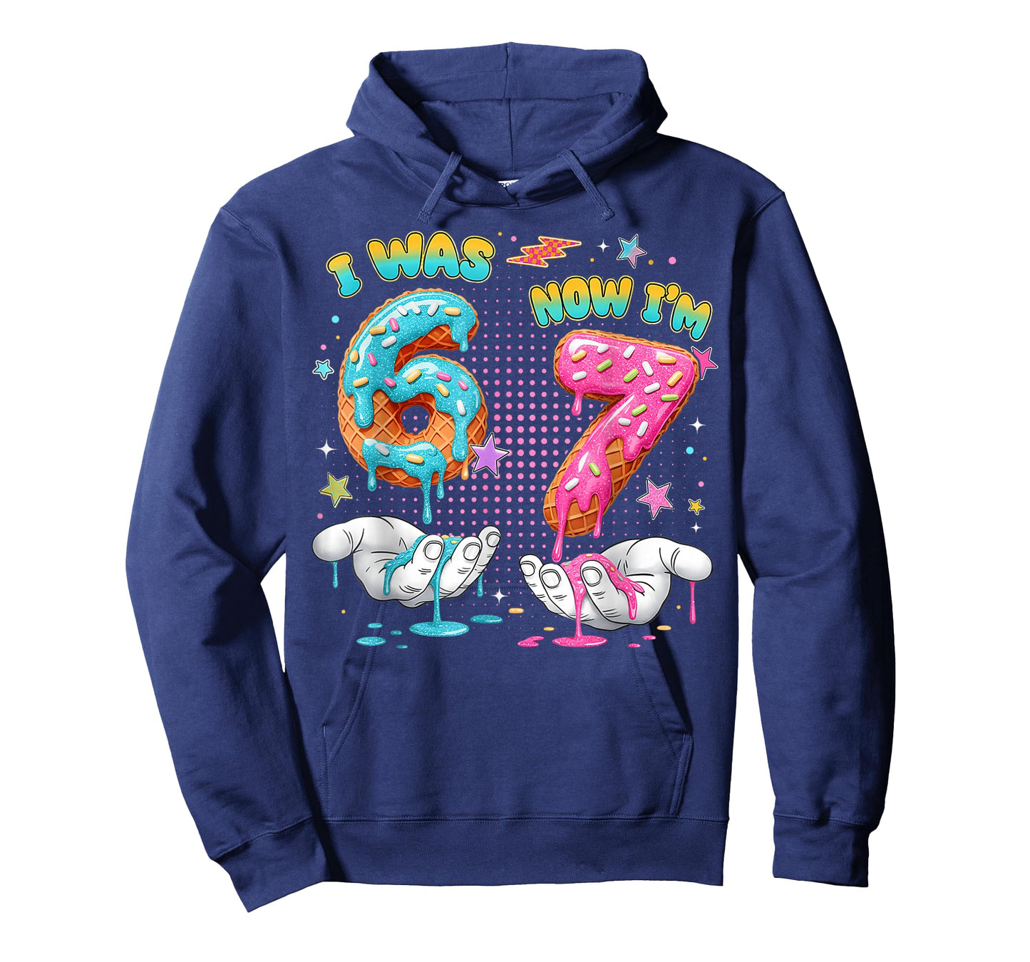 7 Year Old Birthday Funny I was 6 Now I'm 7 Boy Girl Kid T-Shirt