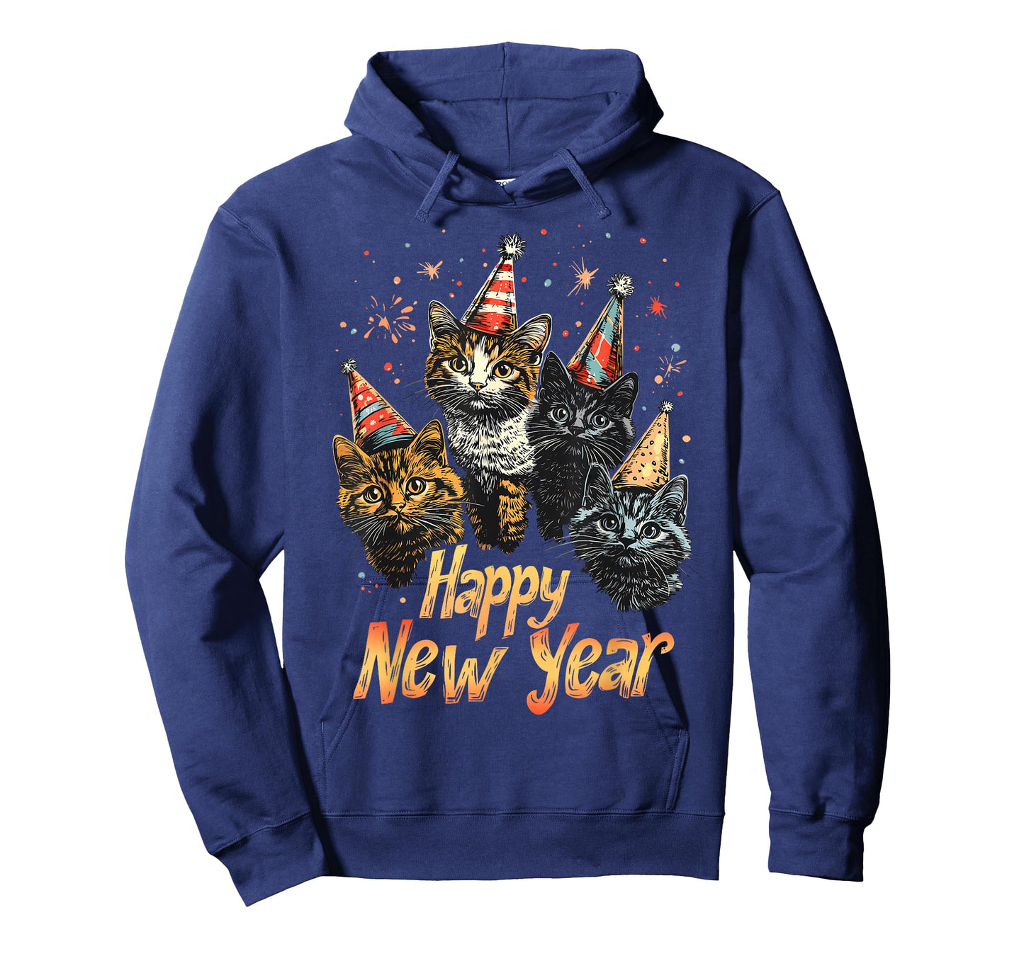 Happy New Year 2026 Cute Cats Kitten Party Cat Kitty Lovers T-Shirt