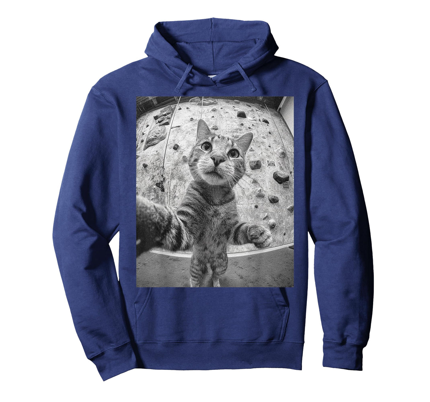 Funny Cat Climber Selfie Bouldering Wall Rock Climbing Cool T-Shirt