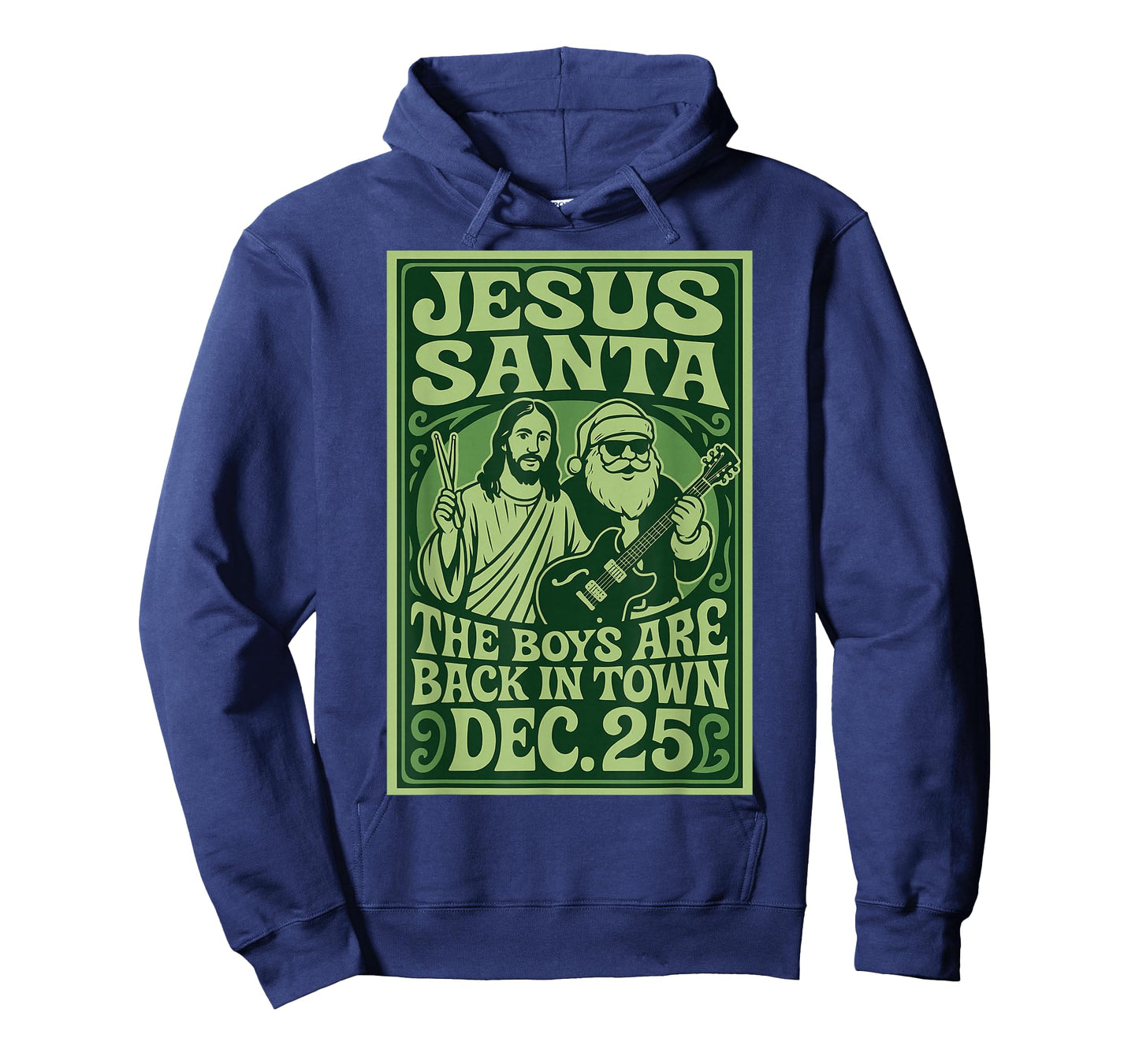 The Boys are Back in Town Jesus Santa Christmas T-Shirt