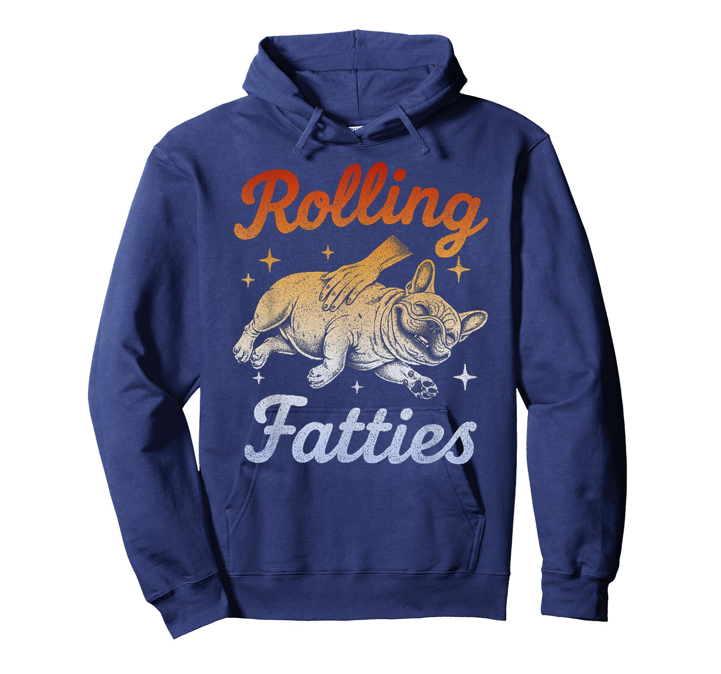 Rolling Fatties French Bulldog Retro Vintage T-Shirt