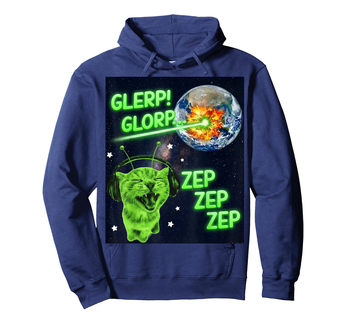 Y2K Glerp Glorp Zep Cat Silly Alien Meme Cat Meme Brainrot T-Shirt