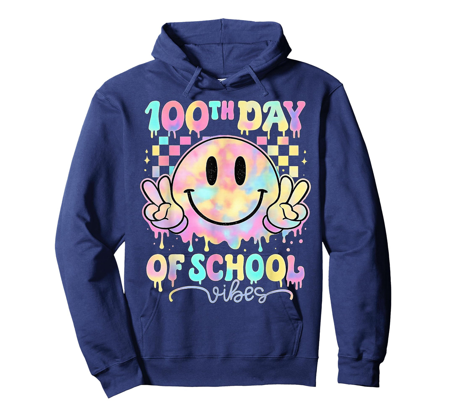 100th Day of School Vibes Drip Smile Face Gifts Kids Teacher T-Shirt