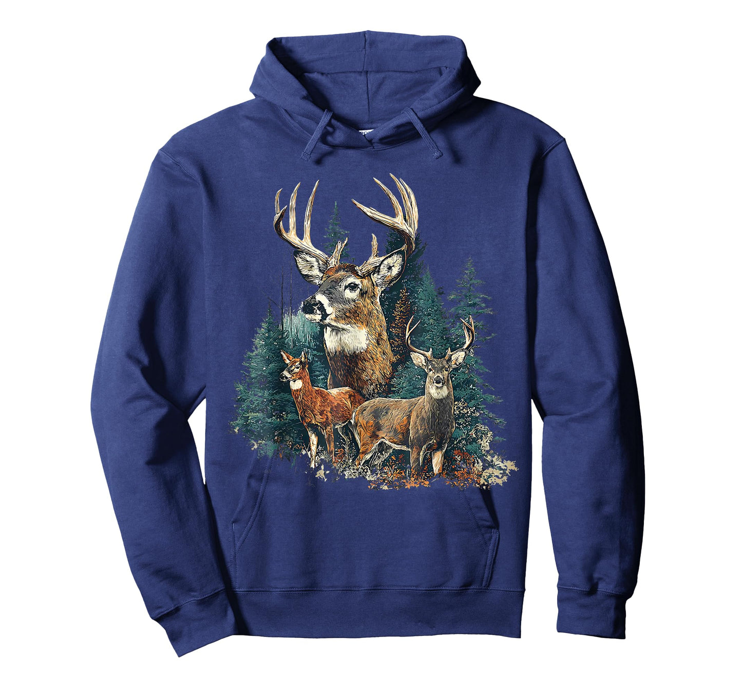 Retro Deer Hunting Mens Boys Hunter Nature Forest T-Shirt