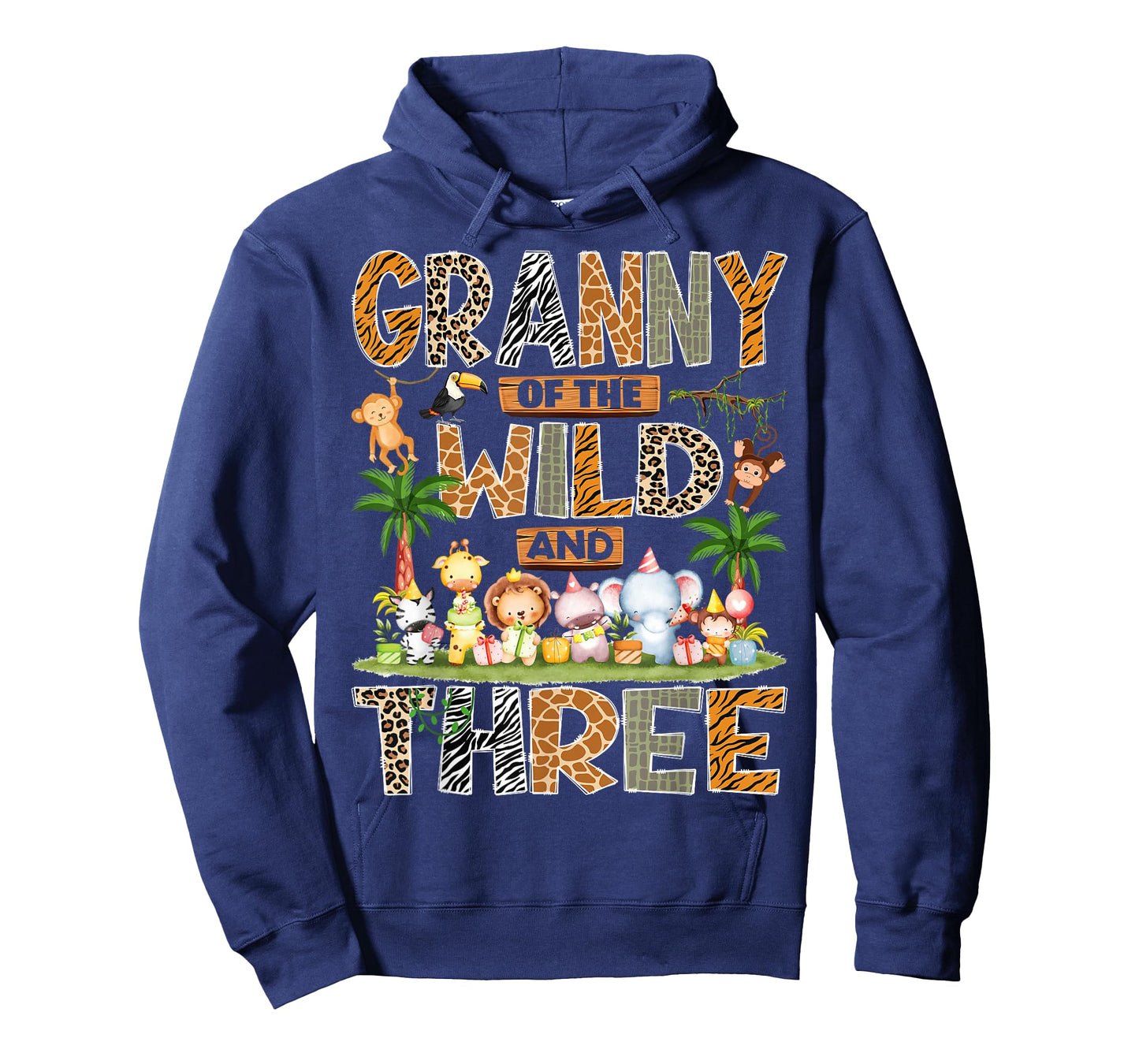 Granny of The Wild & Three 3rd Birthday Boy Safari Jungle T-Shirt