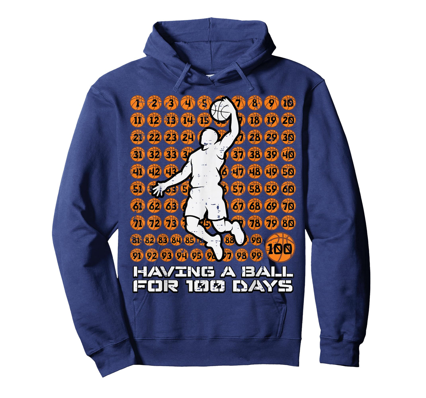Having Ball 100 Days of School Basketball 100th Day Boy Kids T-Shirt