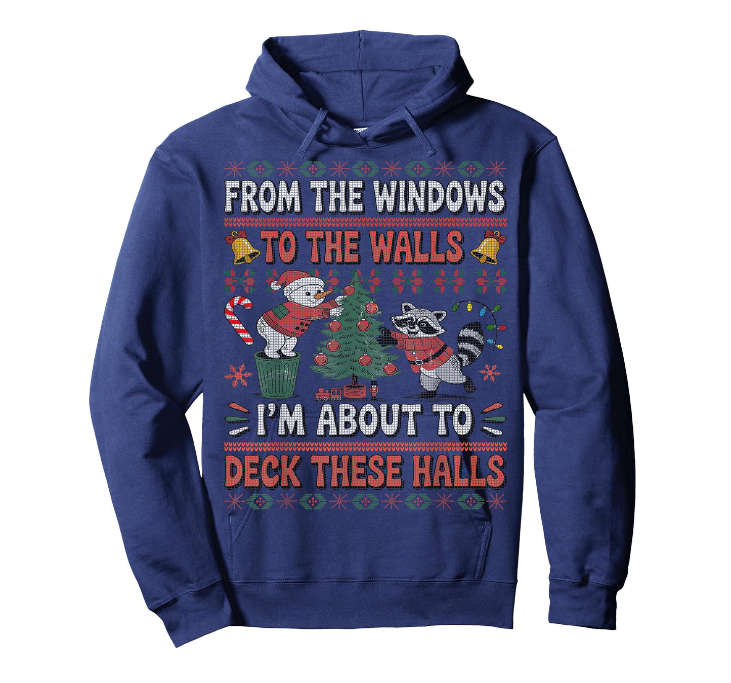 from The Windows to The Walls Raccoon Christmas Ugly Sweater T-Shirt