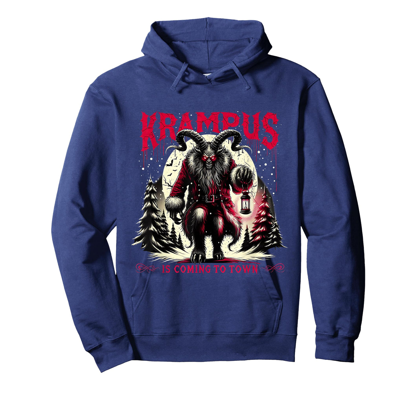 Krampus is Coming to Town Dark Christmas Horror Xmas Monster T-Shirt