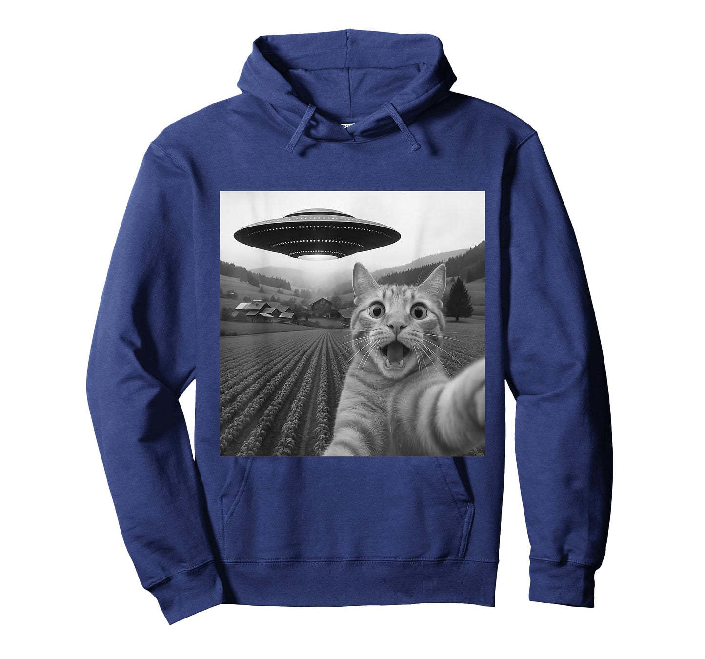 Cat Selfie with Alien UFO Funny Cat Gifts for Men Women Kid T-Shirt