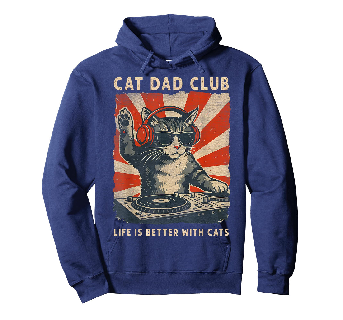 Cat Dad Club, Life is Better with Cats, Cat Dad Funny Cat T-Shirt