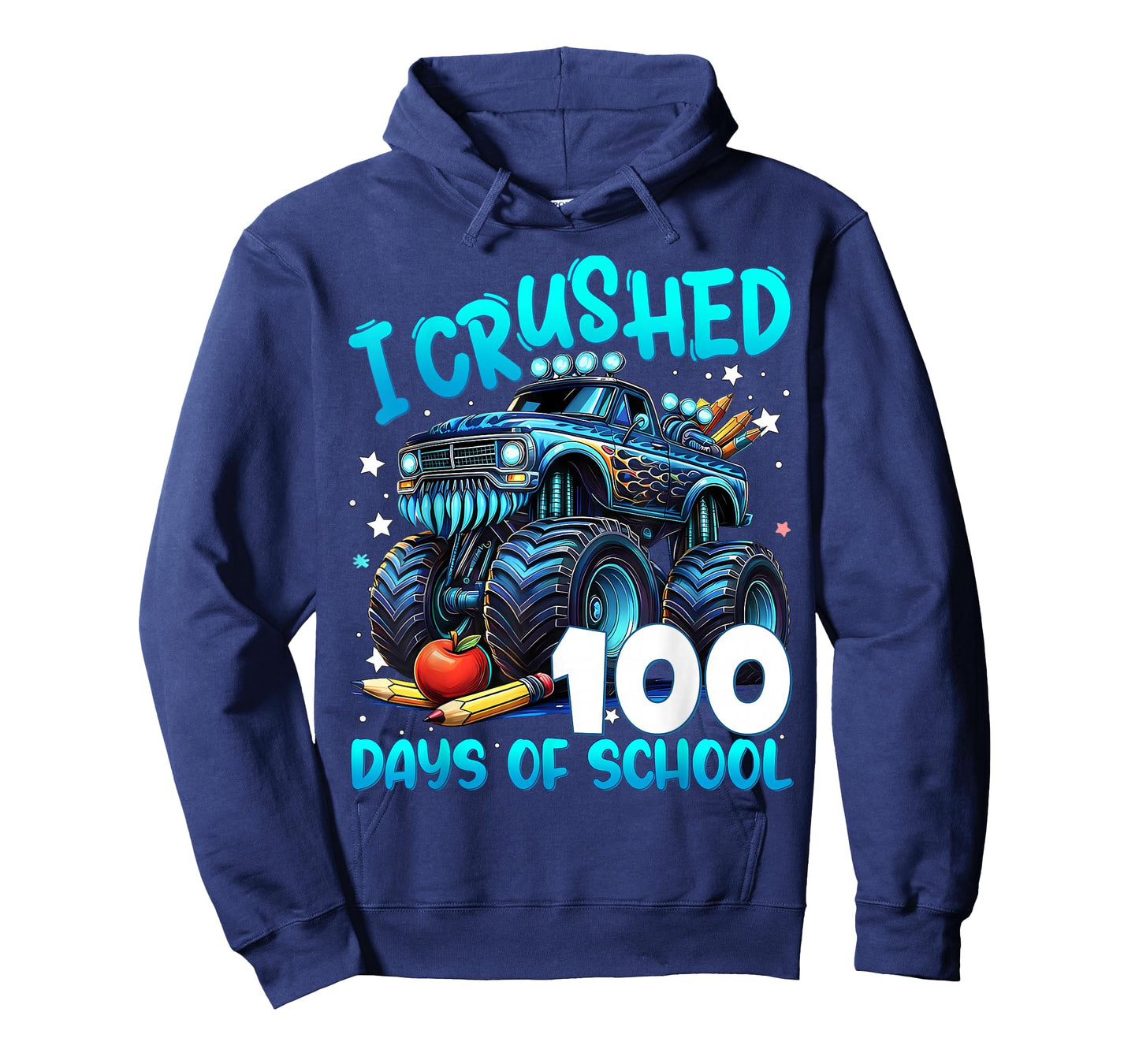 I Crushed 100 Days of School Monster Truck 100th Day Boys T-Shirt