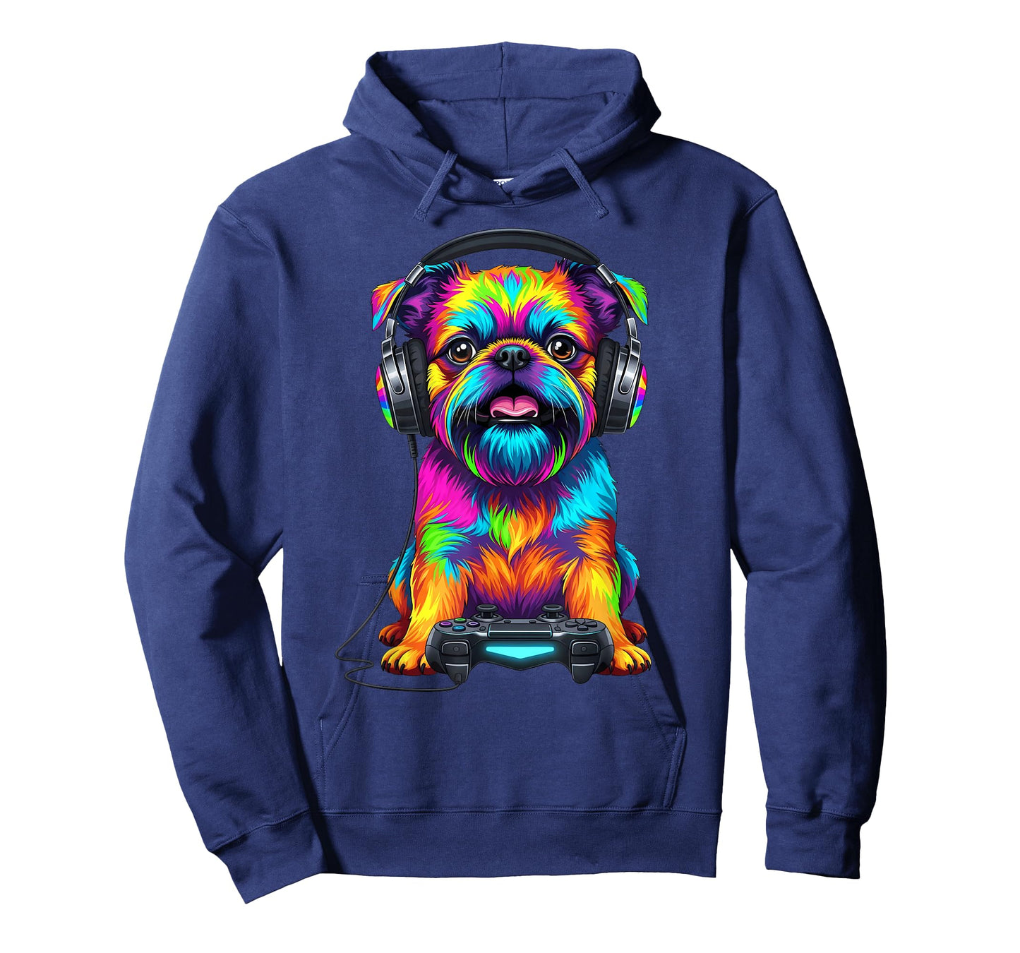 Colorful Brussels Griffon Video Game Gamer Dog Zoo Design T-Shirt