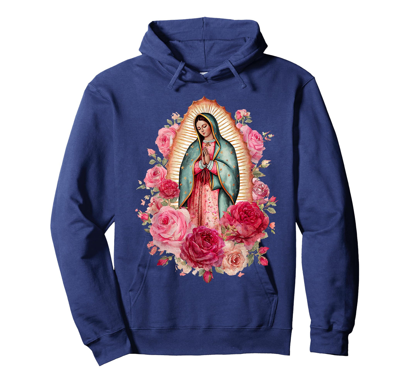 Our Lady Virgen De Guadalupe Saint Virgin Mary Pink Roses T-Shirt