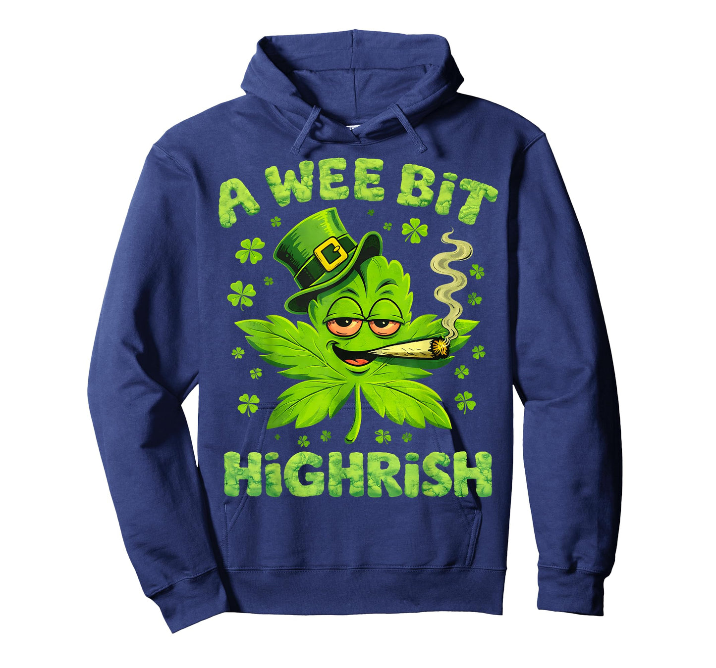 A Wee Bit Highrish Funny Irish Pun Clover Men Women T-Shirt