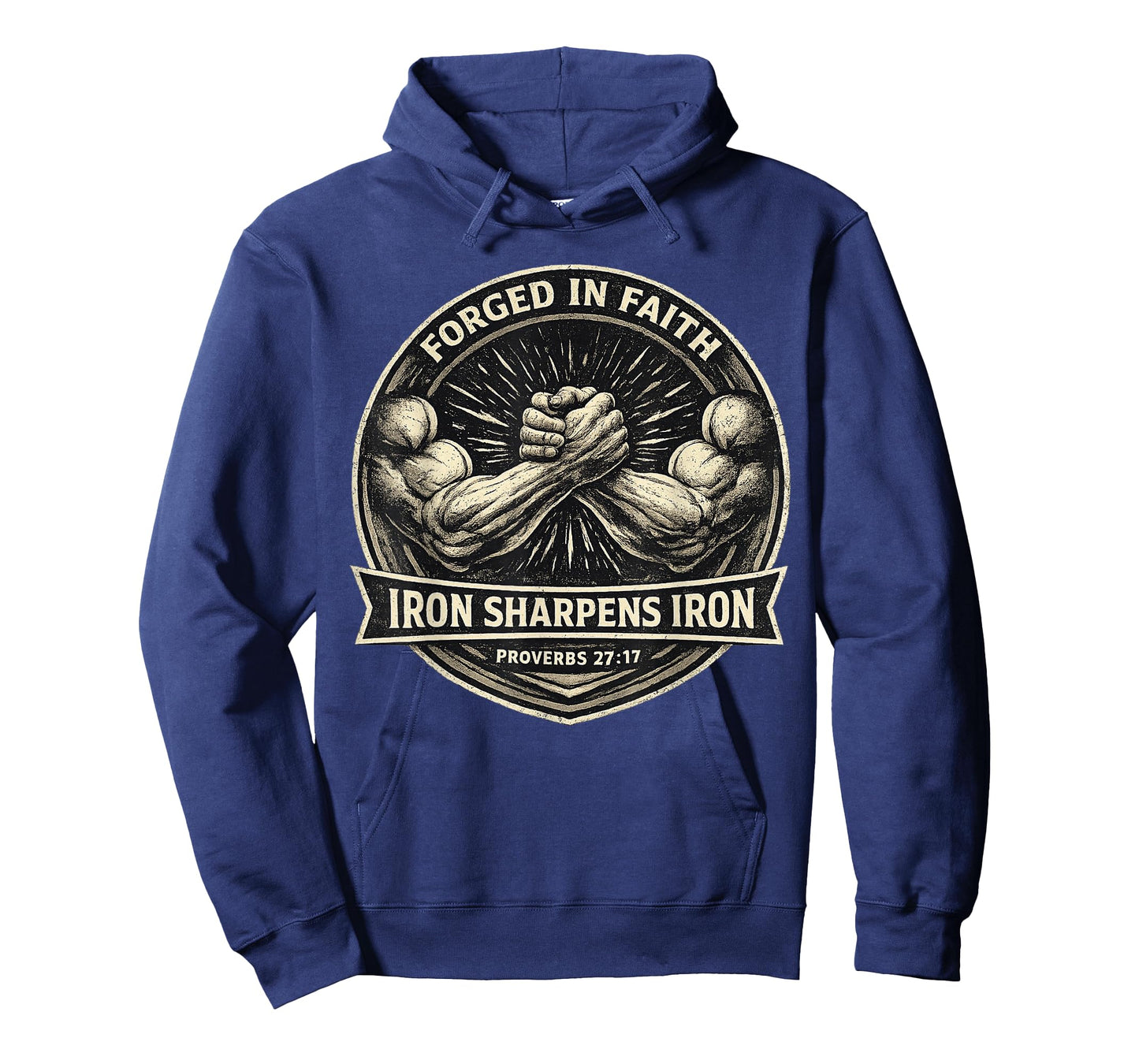 Iron Sharpen's Iron Christian Men Bible Scripture Gym Workou T-Shirt