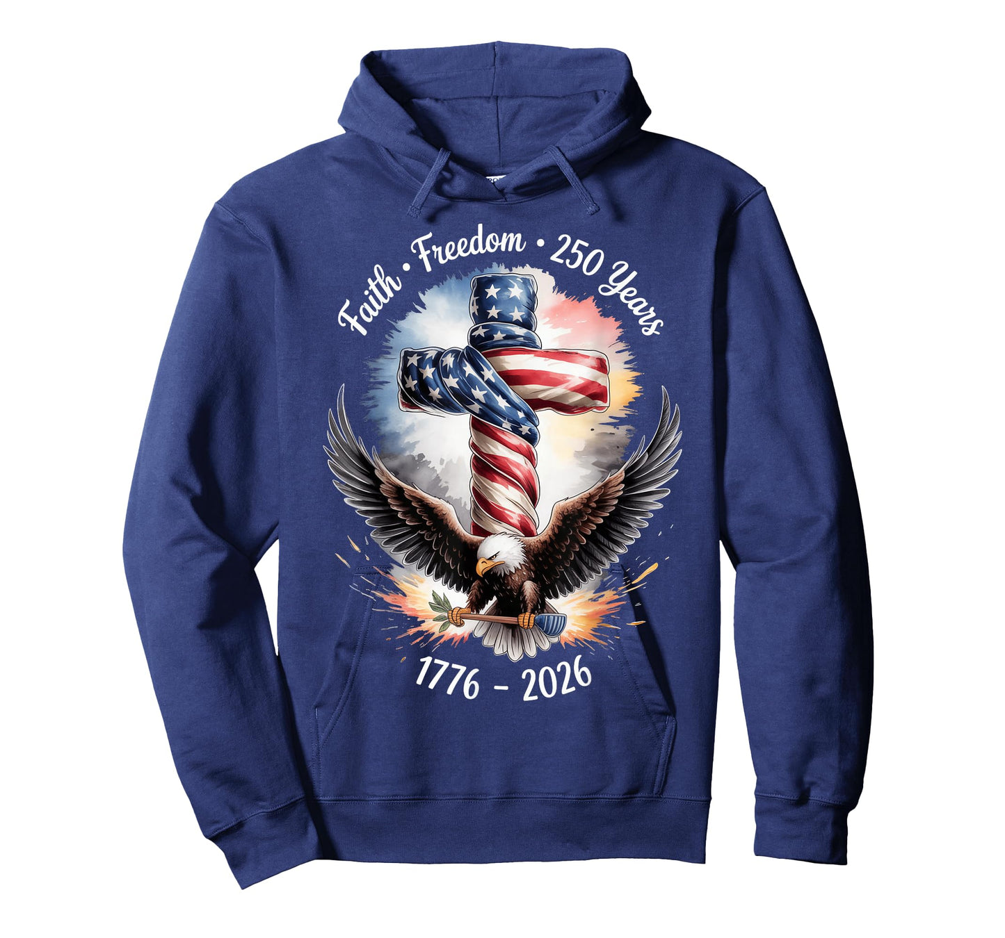 Vintage Faith Freedom 250 Years 1776-2026 Independence USA T-Shirt