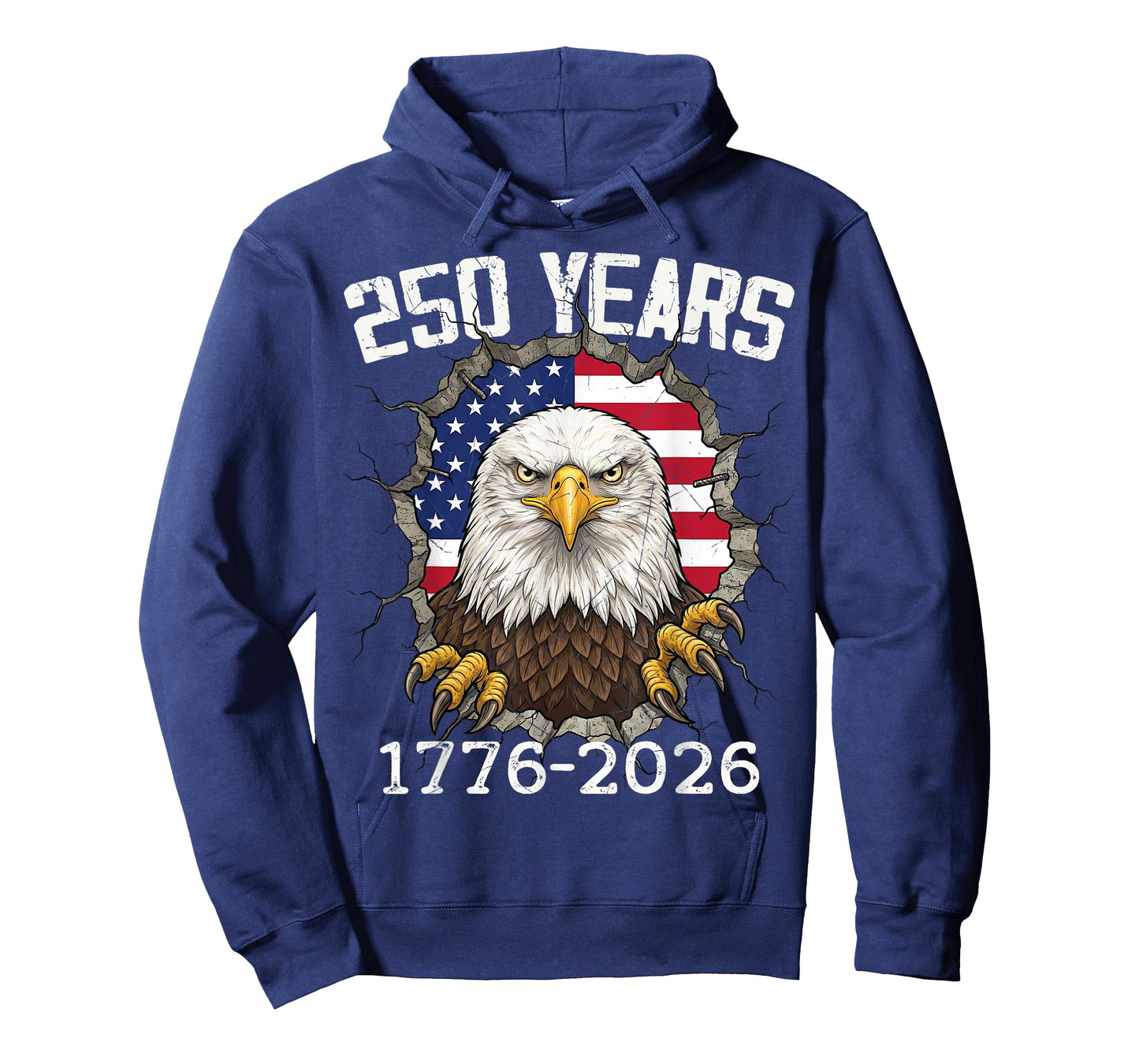 250 Years 1776–2026 Eagle & Flag American Patriotic T-Shirt