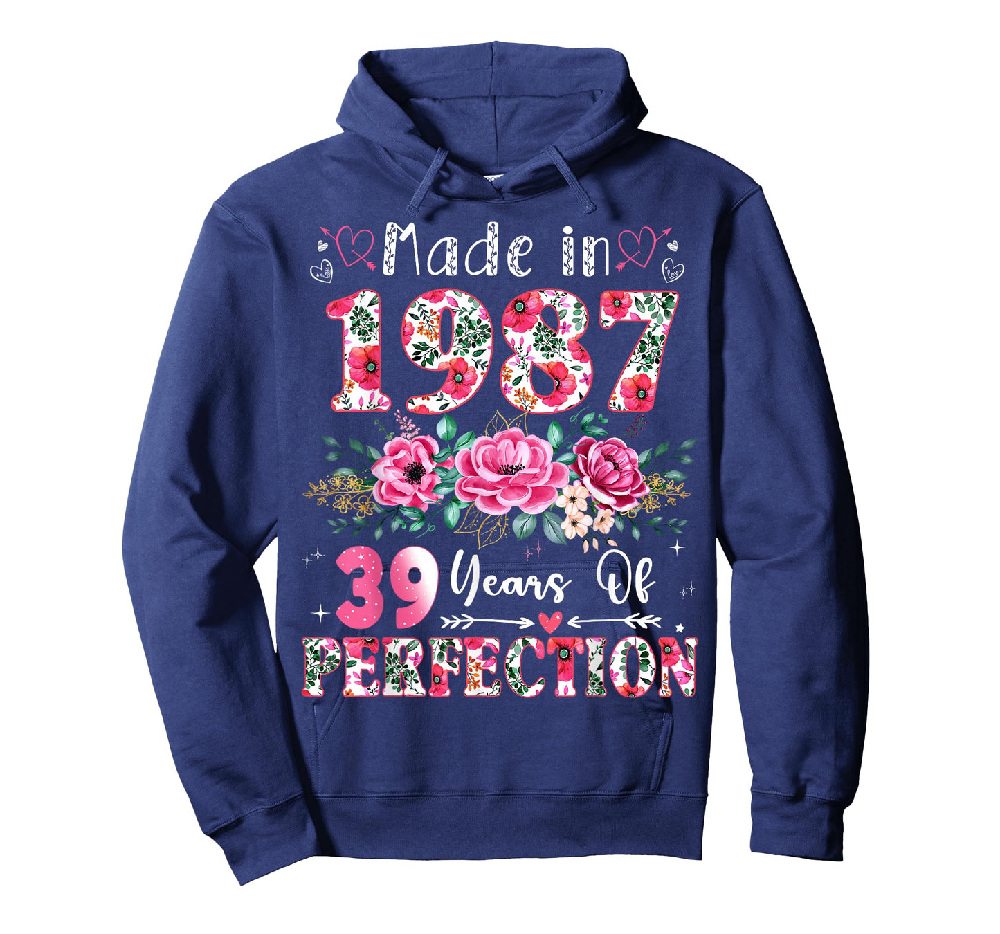 39 Year Old Made in 1987 Floral 39th Birthday Women T-Shirt