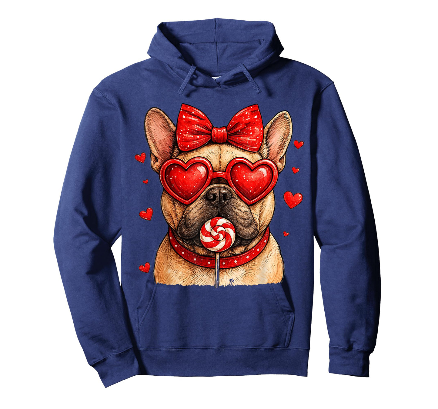 Cute French Bulldog Valentine Heart Candy Valentine Frenchie T-Shirt