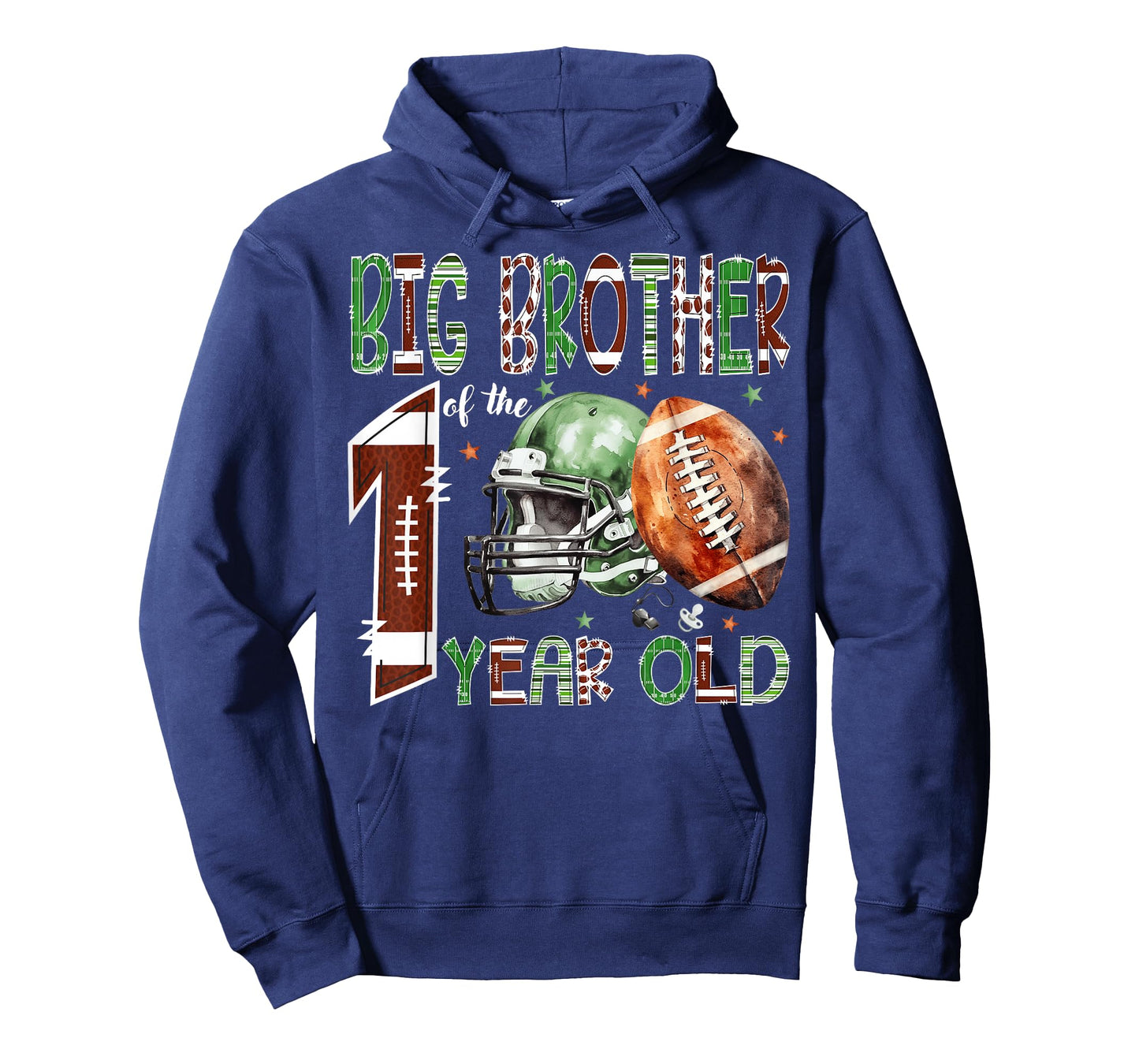 Big Brother of The 1 Year Old Football 1st Birthday Boy T-Shirt