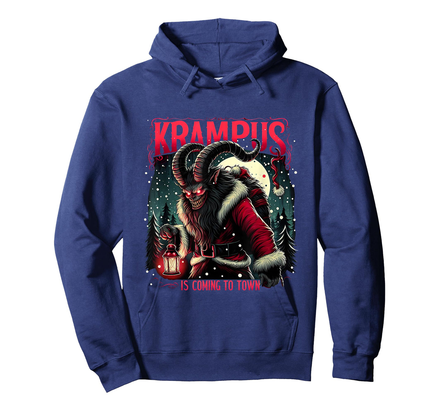 Krampus is Coming to Town Dark Christmas Horror Monster Xmas T-Shirt