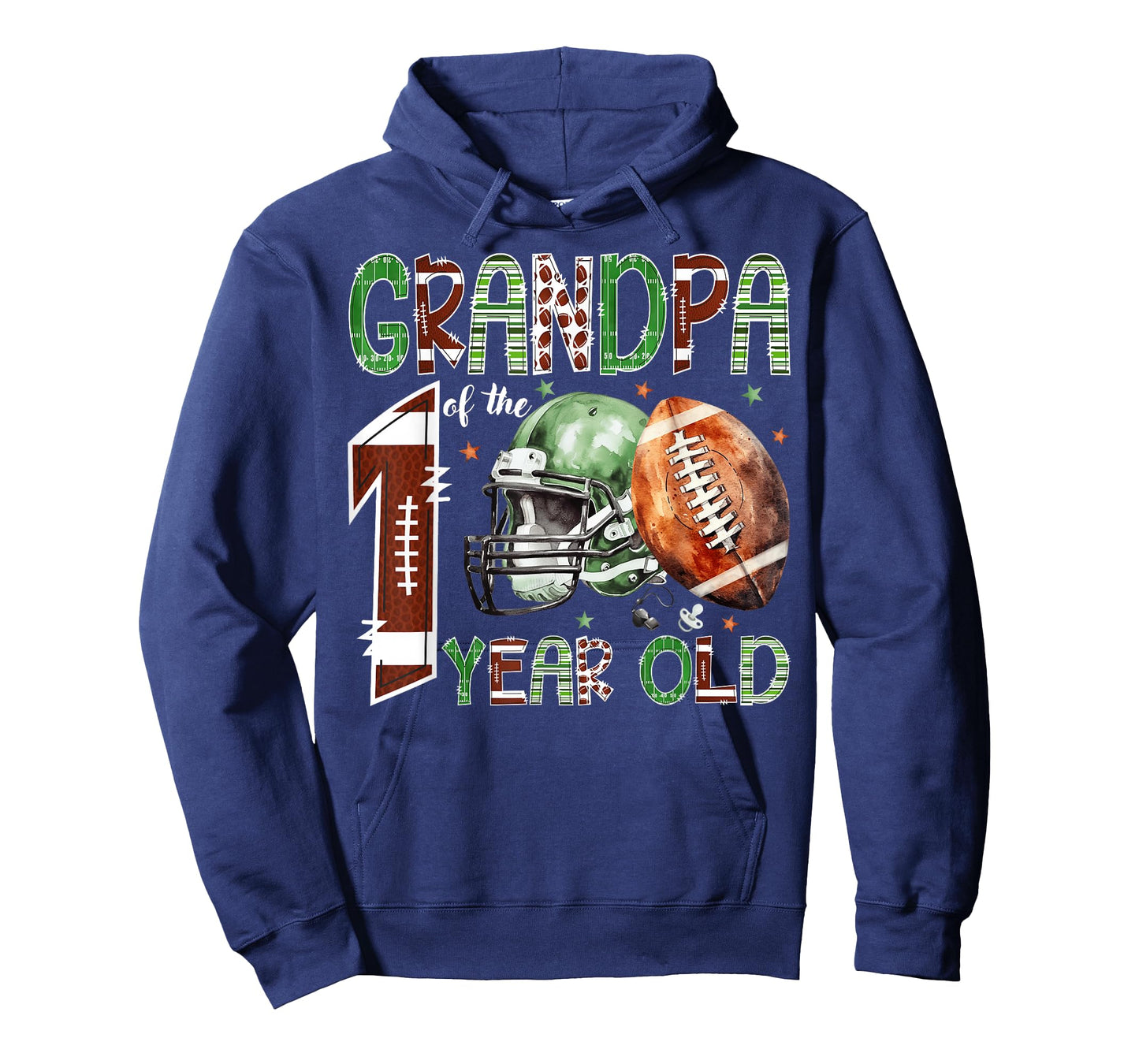 Grandpa of The 1 Year Old Football Lover 1st Birthday Boy T-Shirt