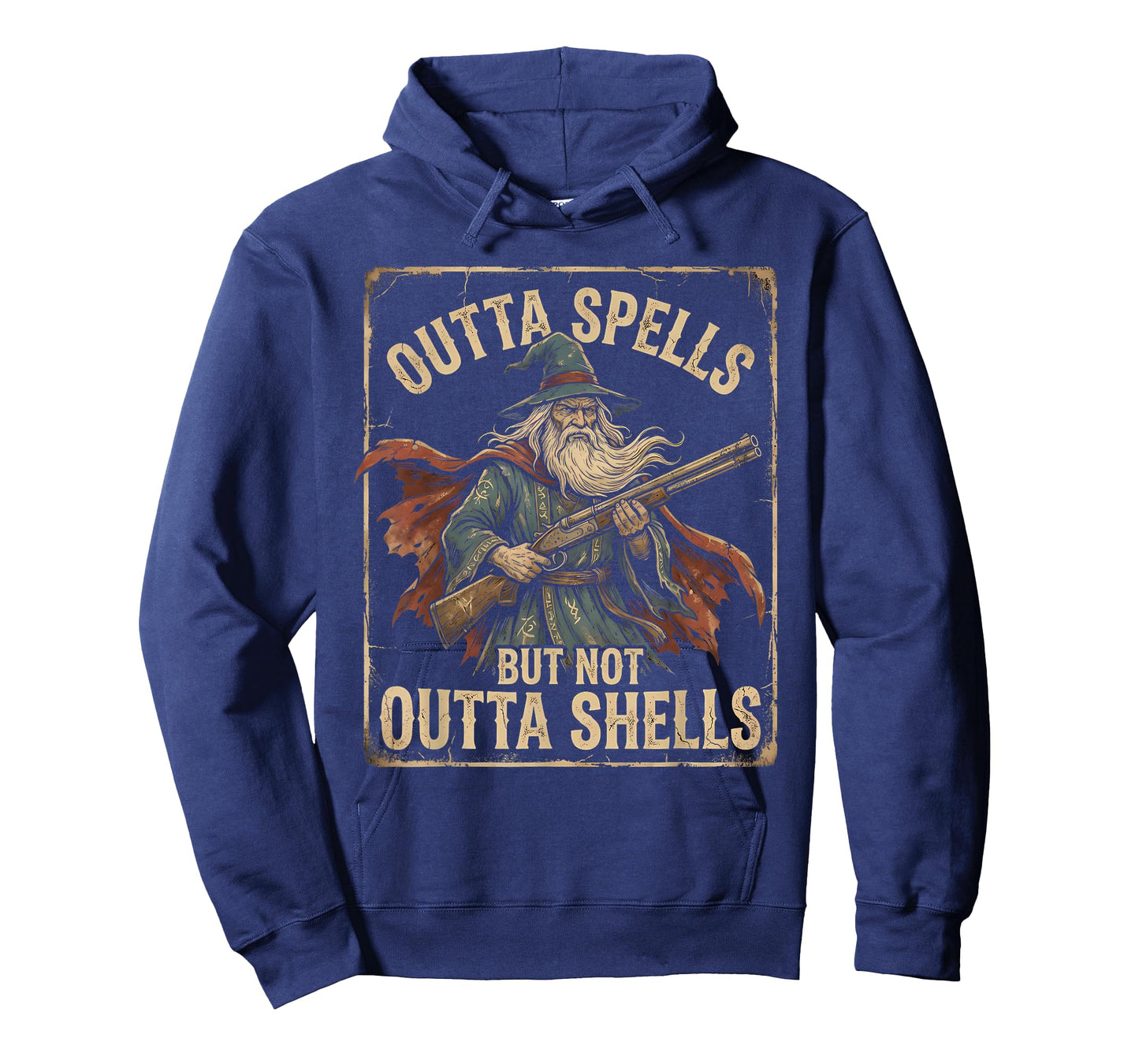 Outta Spells But Not Outta Shells Vintage Wizard T-Shirt