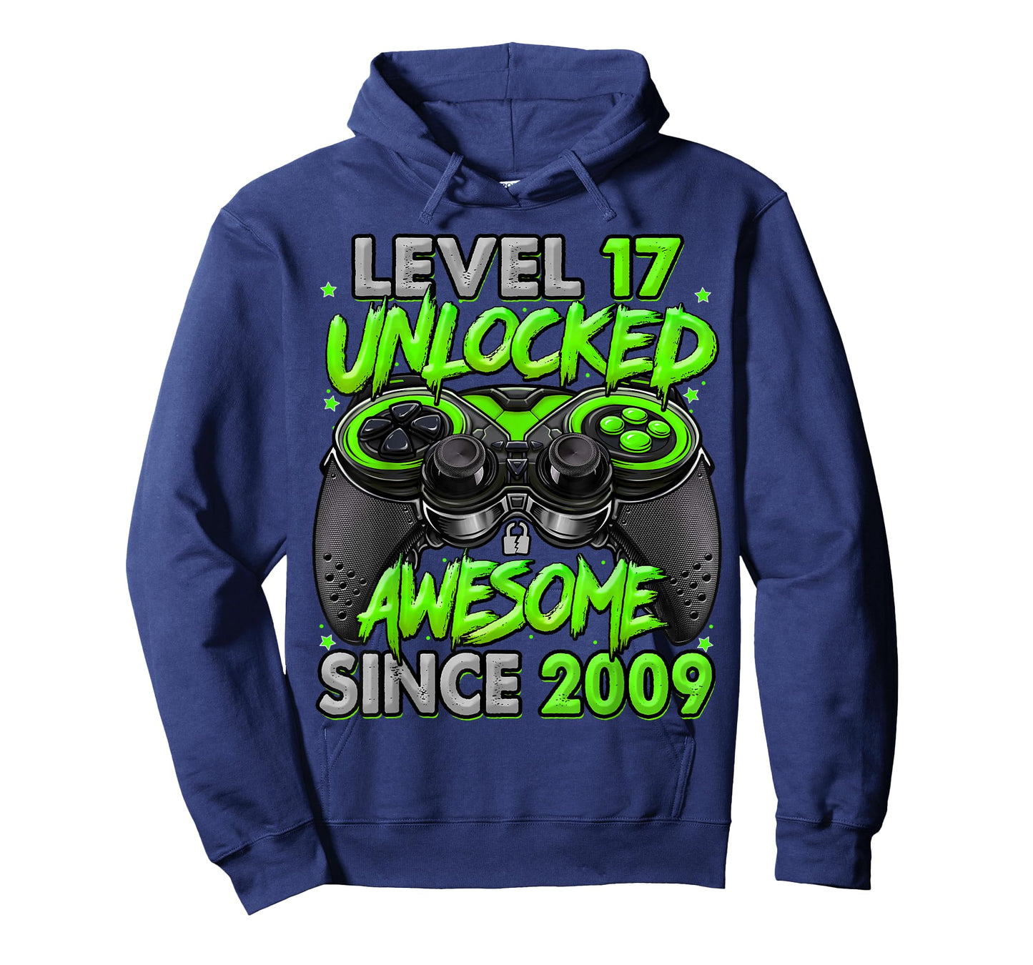 Level 17 Unlocked Awesome Since 2009 17th Birthday Gaming T-Shirt