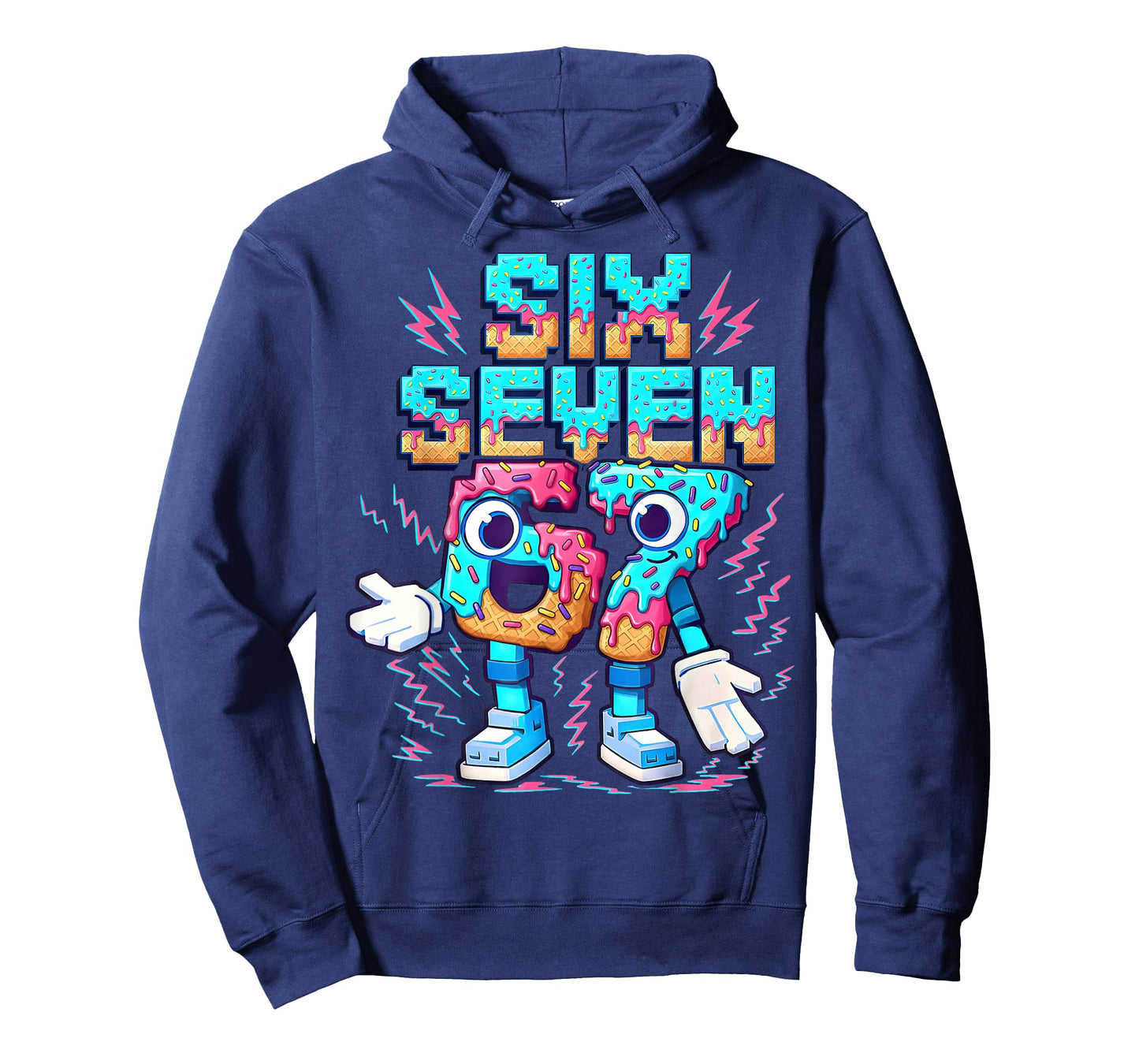67 Six Seven 6-7 - Funny Italian Brainrot Ice Cream Drip T-Shirt