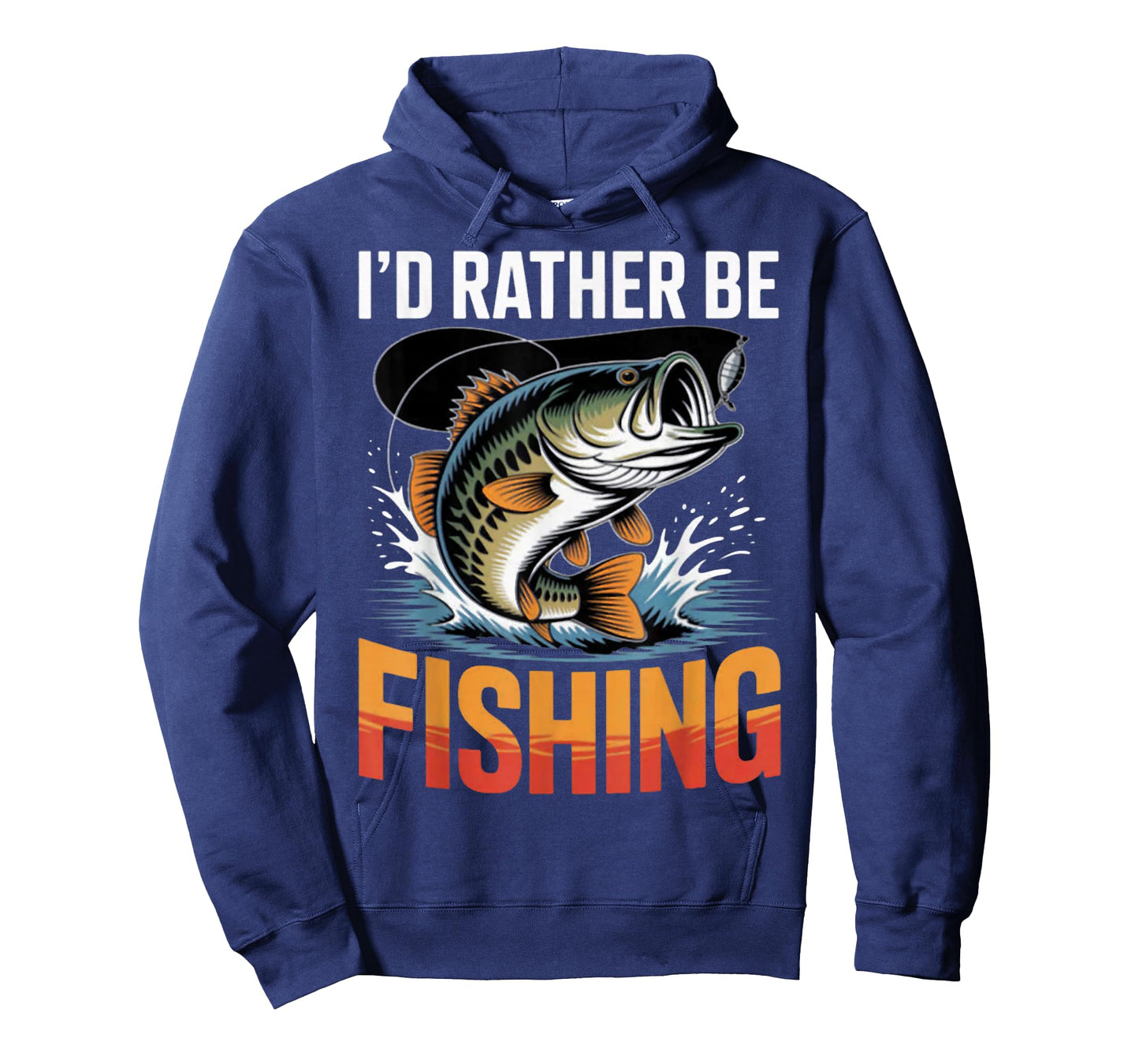 I'd Rather Be Fishing Graphic Bass Dad Boy Men T-Shirt