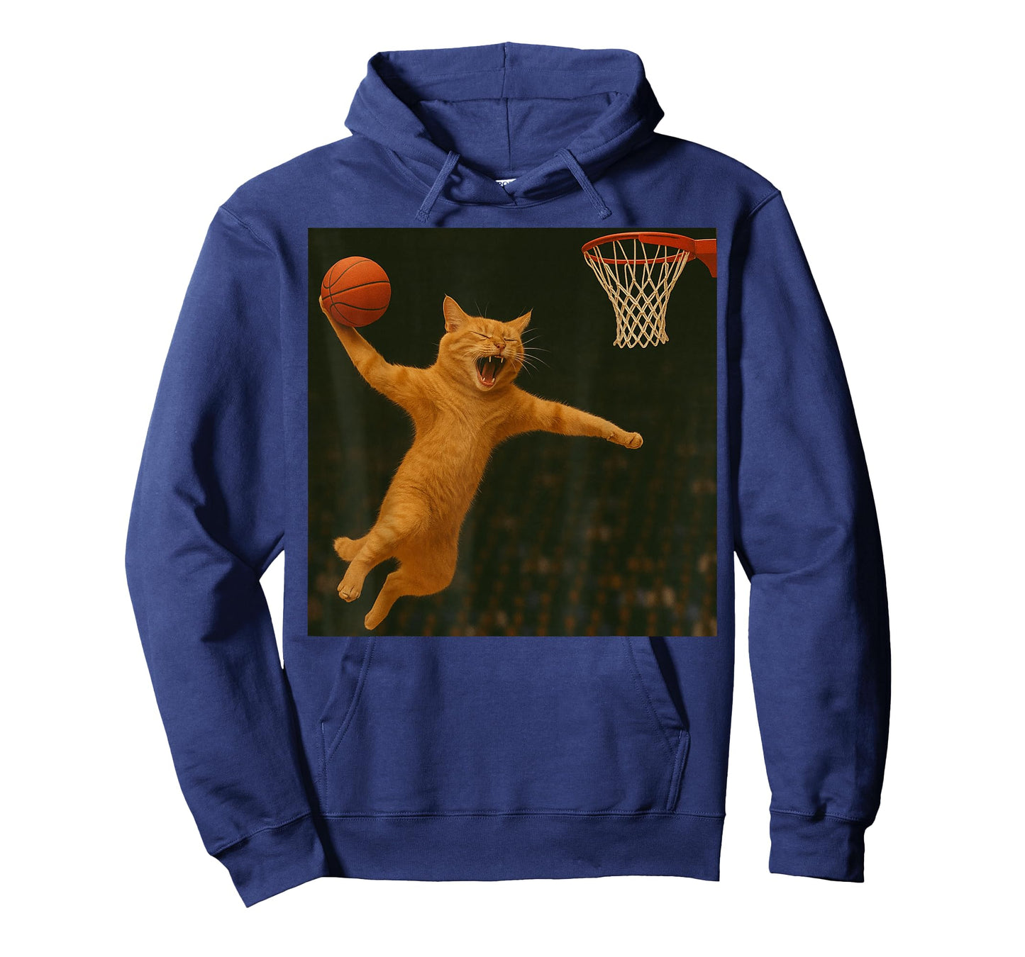 Cat Dunking Basketball Mid-Air T-Shirt