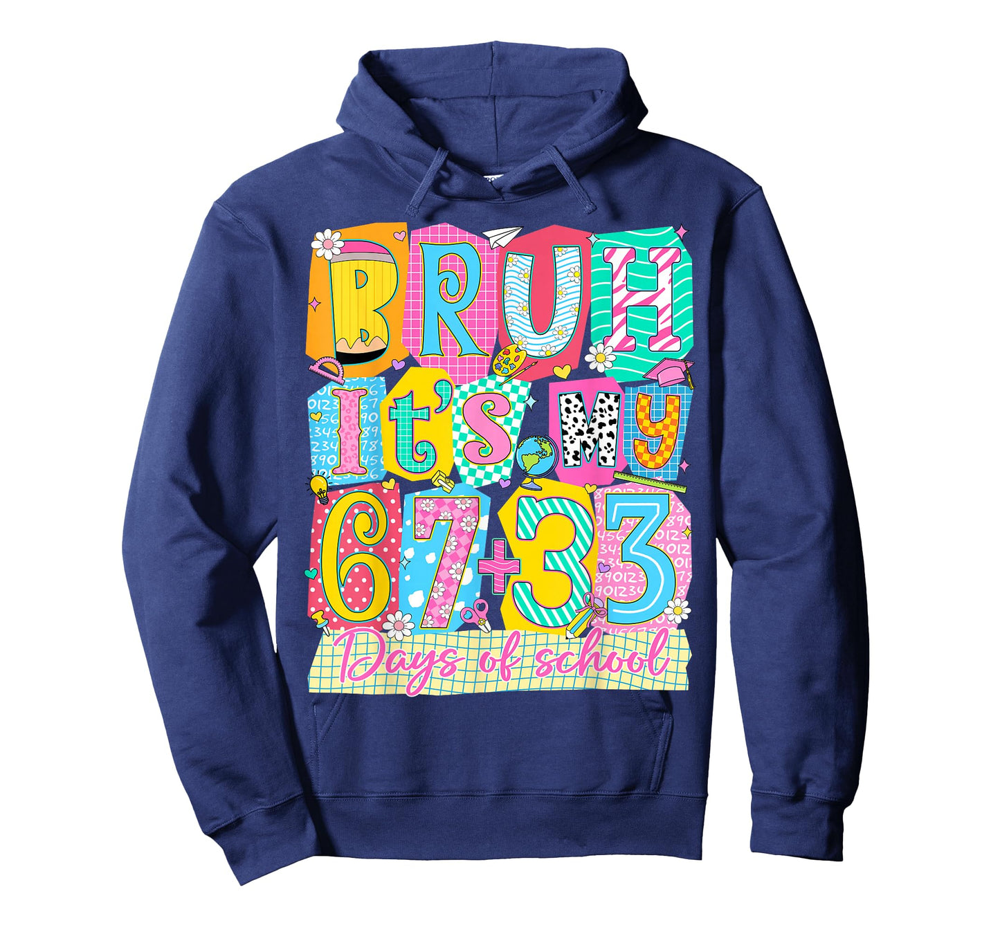 Bruh It's My 67 + 33 Days of School 100th Day of School Kids T-Shirt