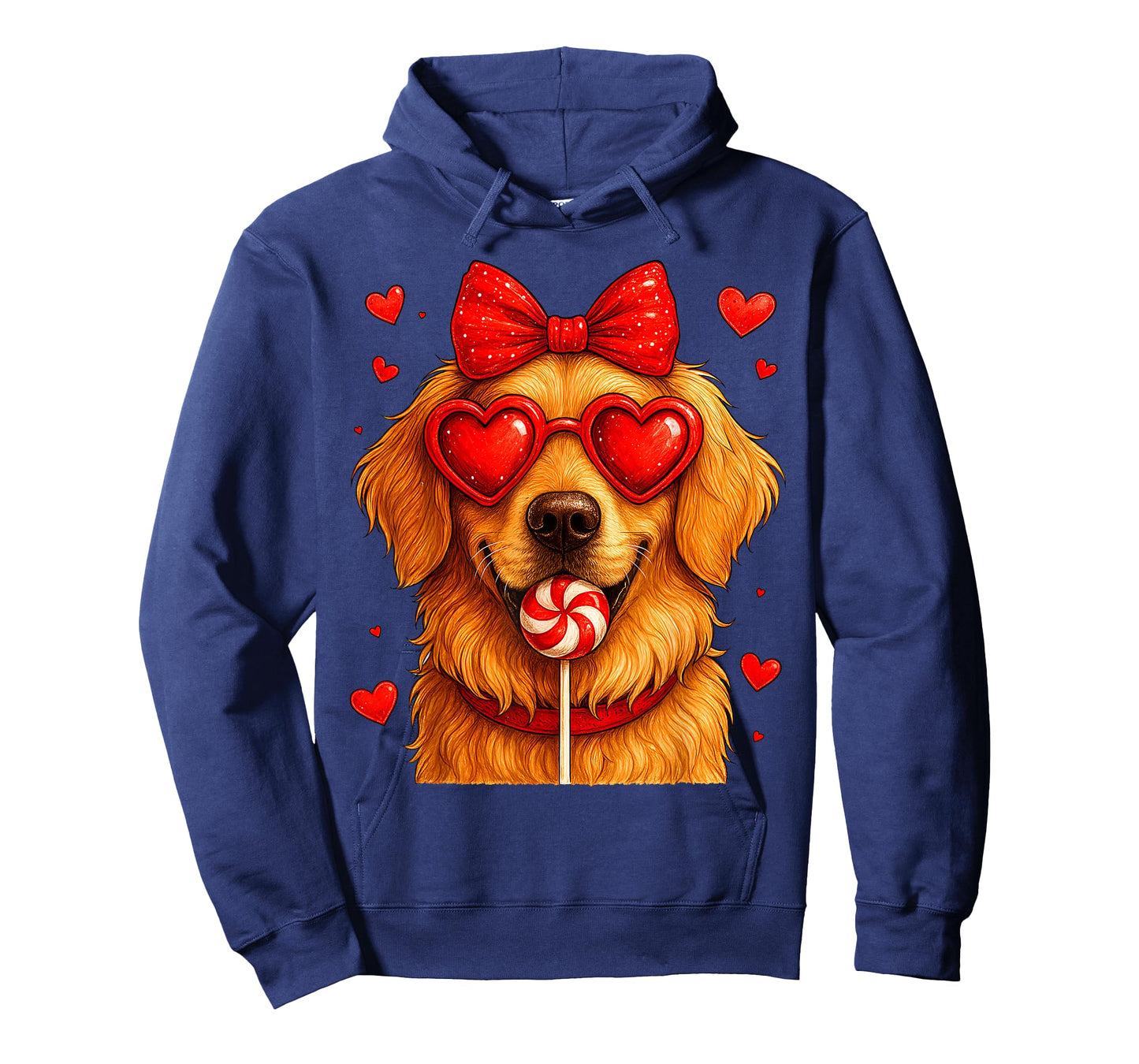 Cute Golden Retriever Valentine Heart Candy Valentines Day T-Shirt