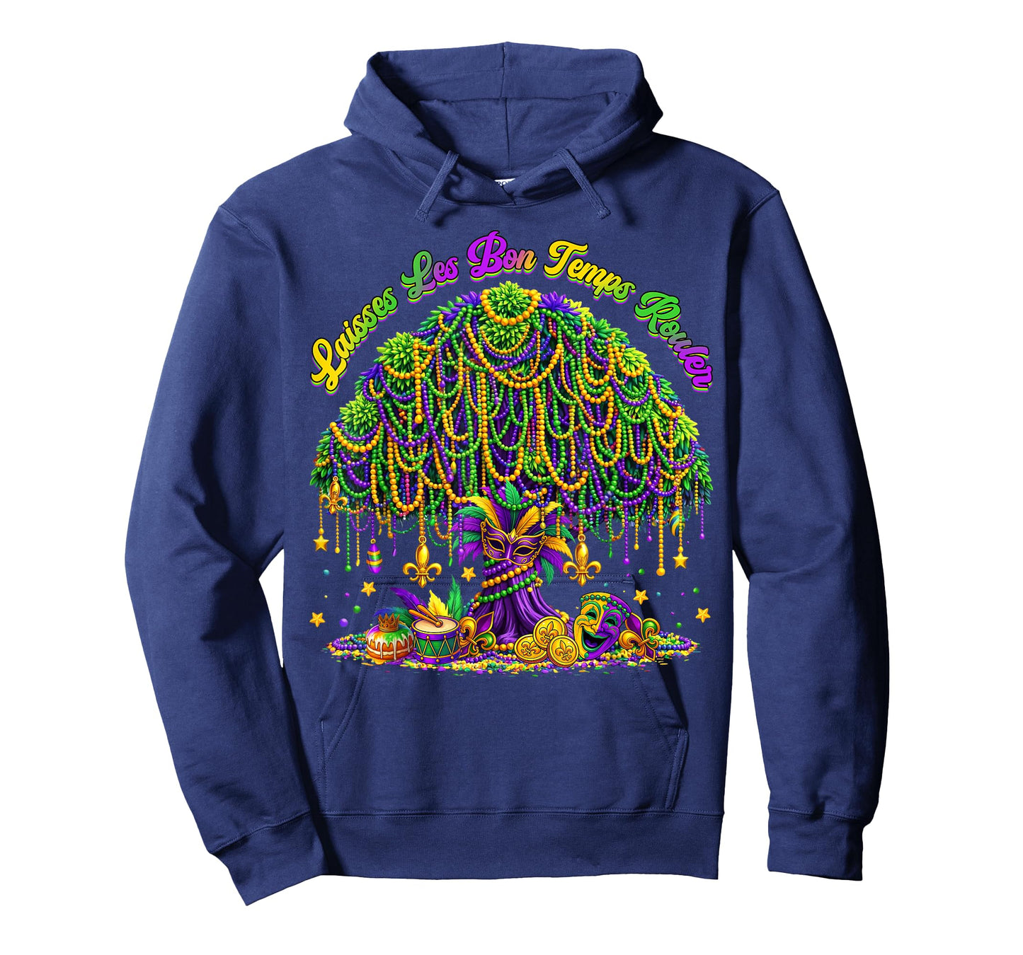 Laissez Les Bon Temps Rouler Mardi Gras Tree Beads Women Men T-Shirt