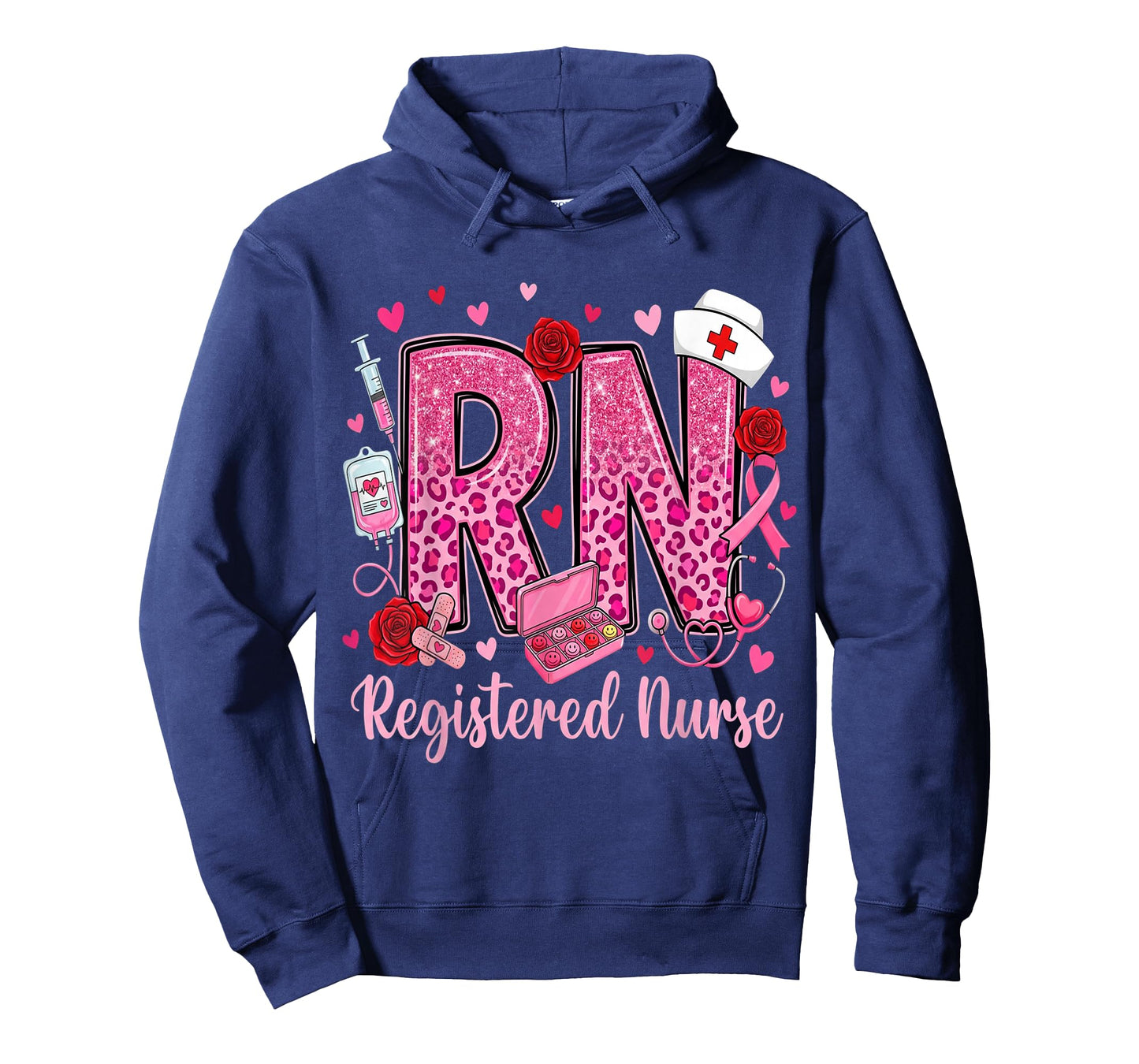 Healthcare Heart Registered Nurse RN Valentines Nurses T-Shirt
