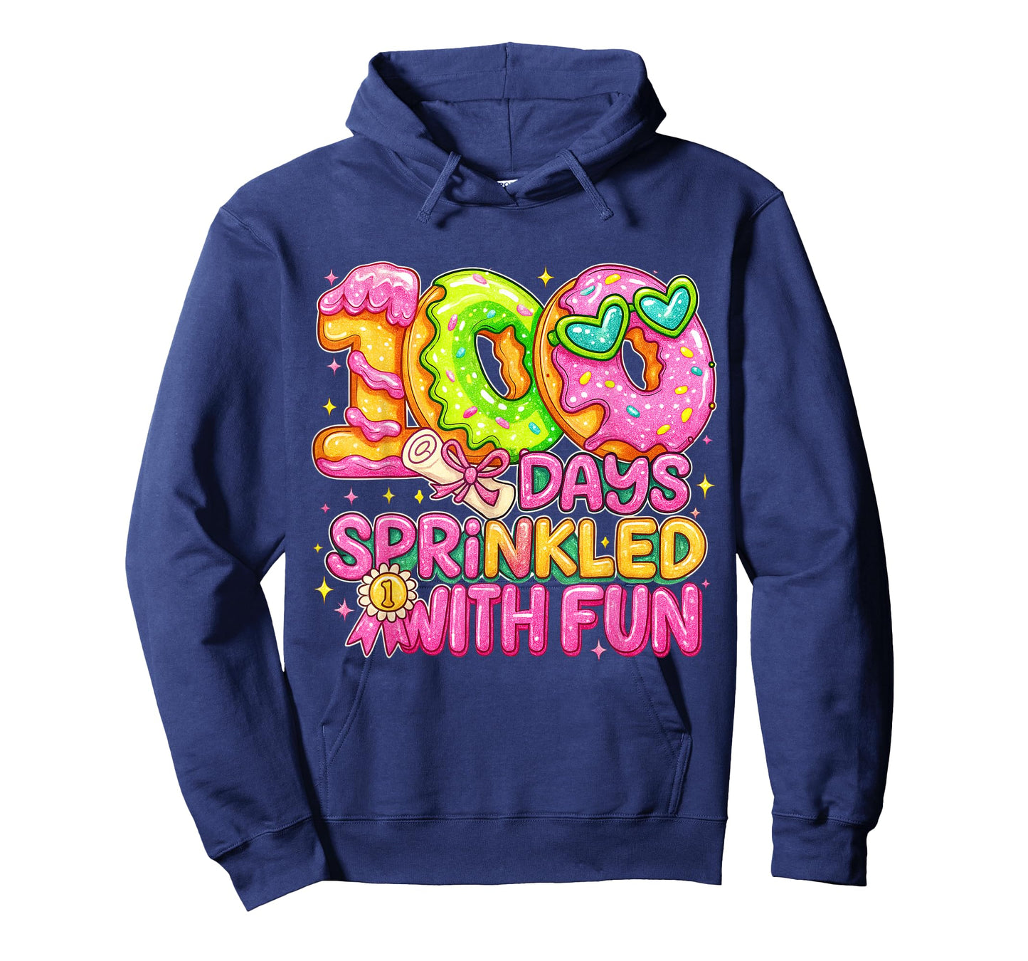 100 Days of School Sprinkled Donuts Fun Teacher Girls T-Shirt