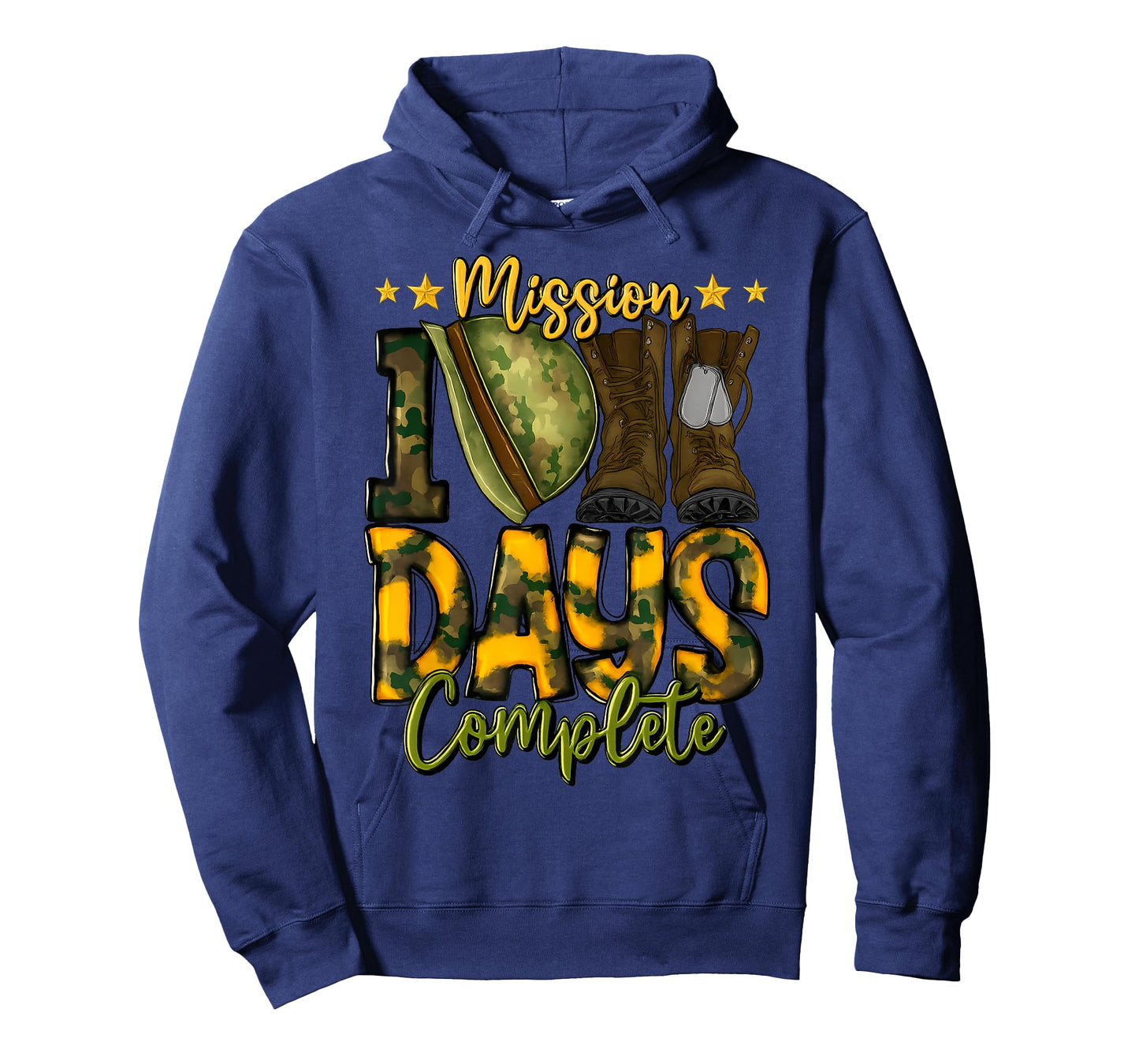 Military 100 Days of School Camo Graphic Kids Boys Student T-Shirt